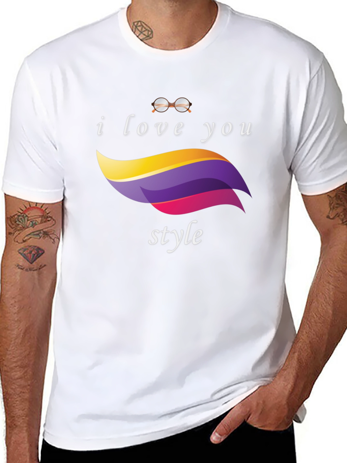 I Love You Style Black T-Shirt