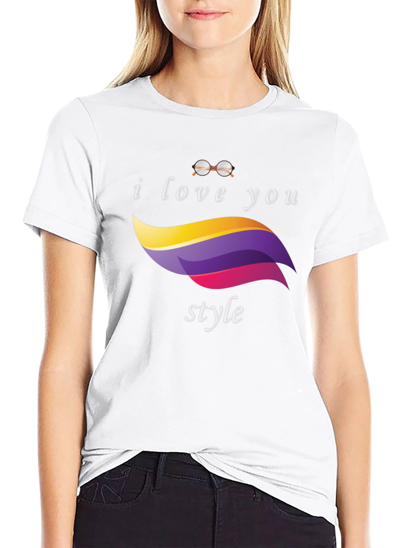 I Love You Style Black T-Shirt
