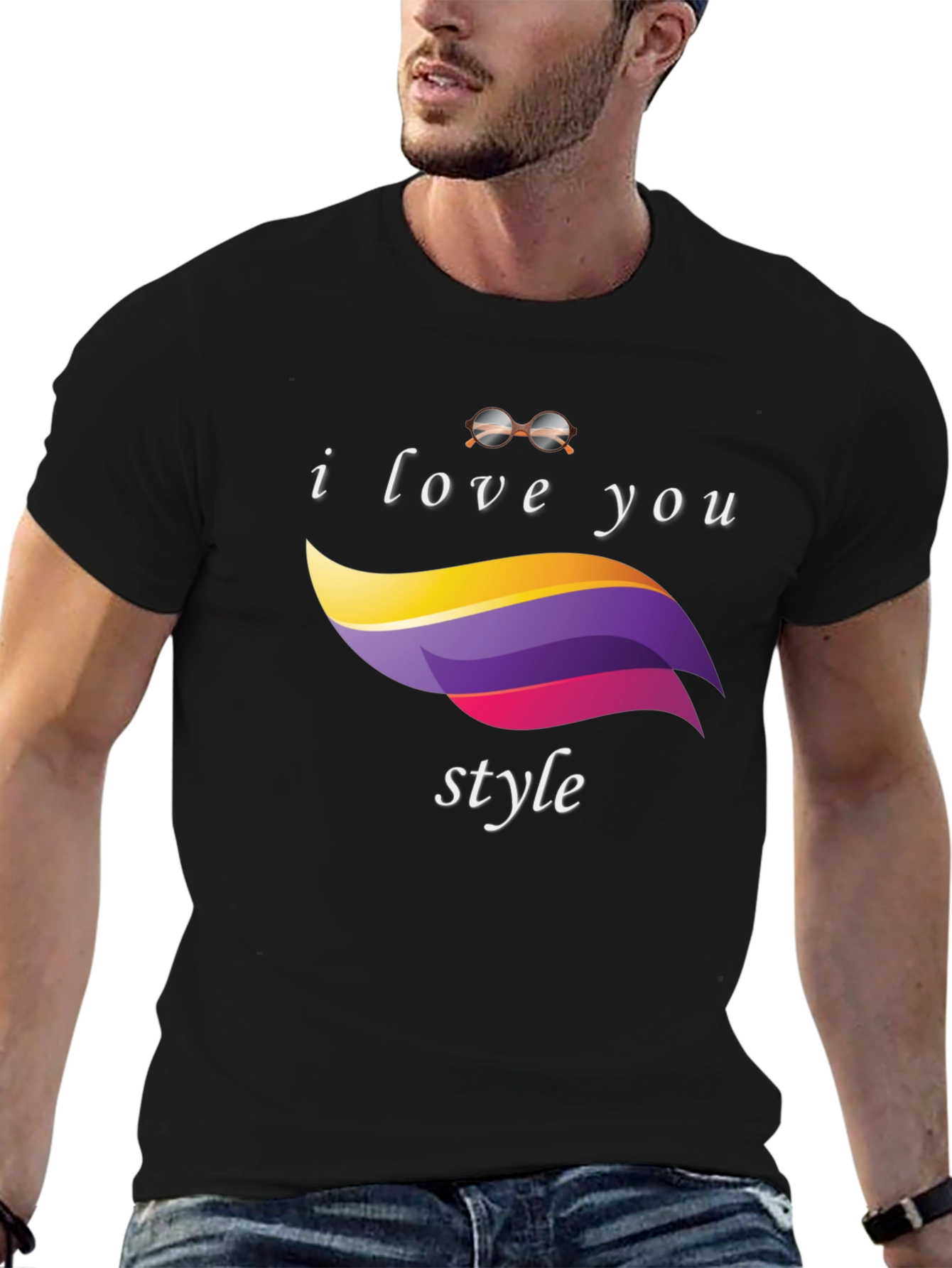 I Love You Style Black T-Shirt