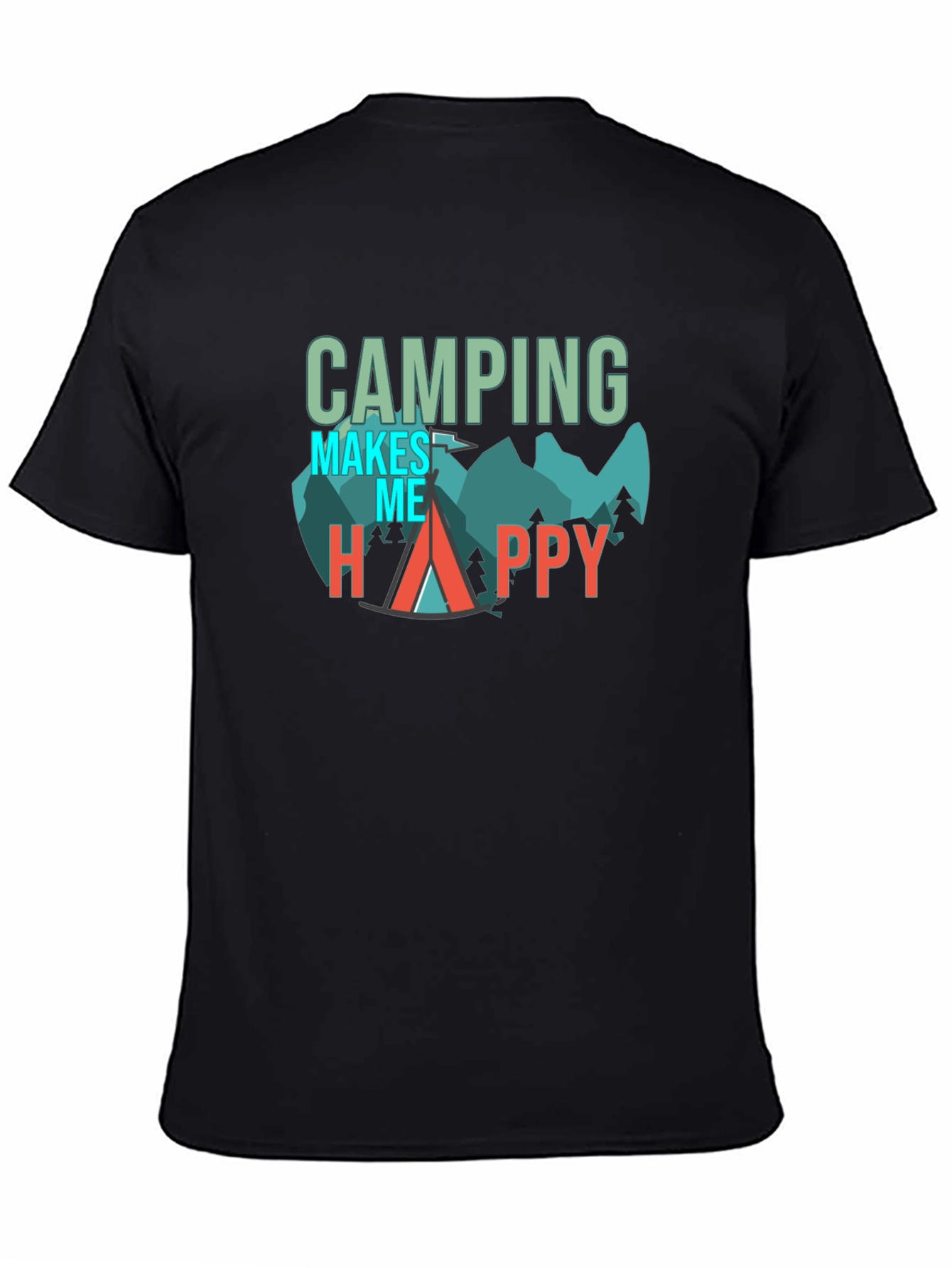 Camping Makes Me Happy Graphic Tee