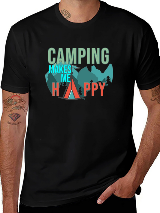 Camping Makes Me Happy Graphic Tee