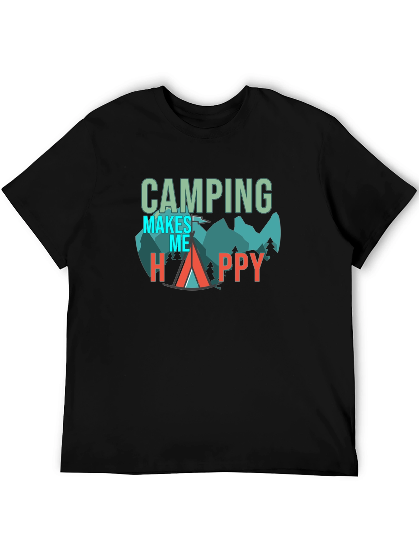 Camping Makes Me Happy Graphic Tee