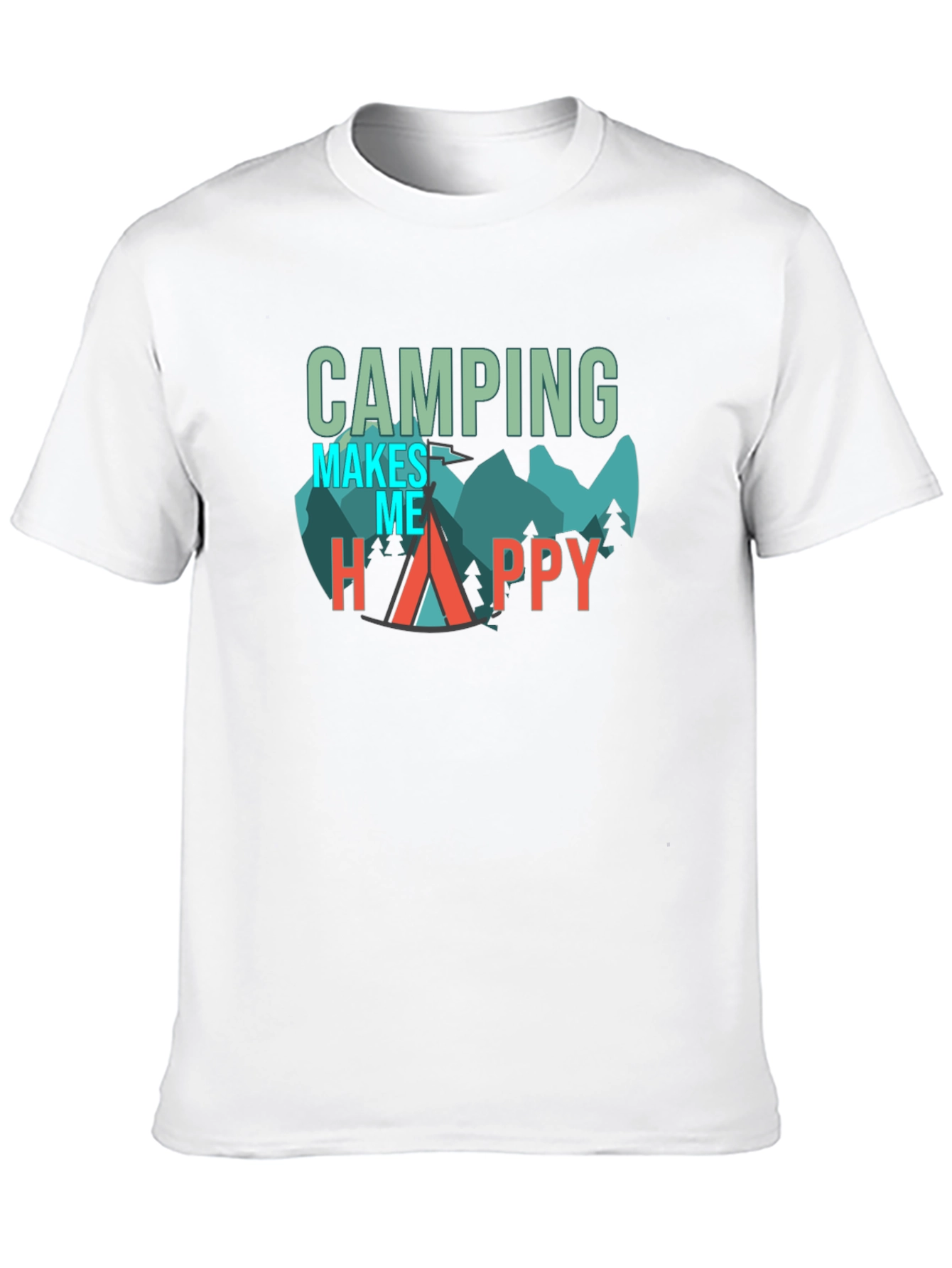 Camping Makes Me Happy Graphic Tee