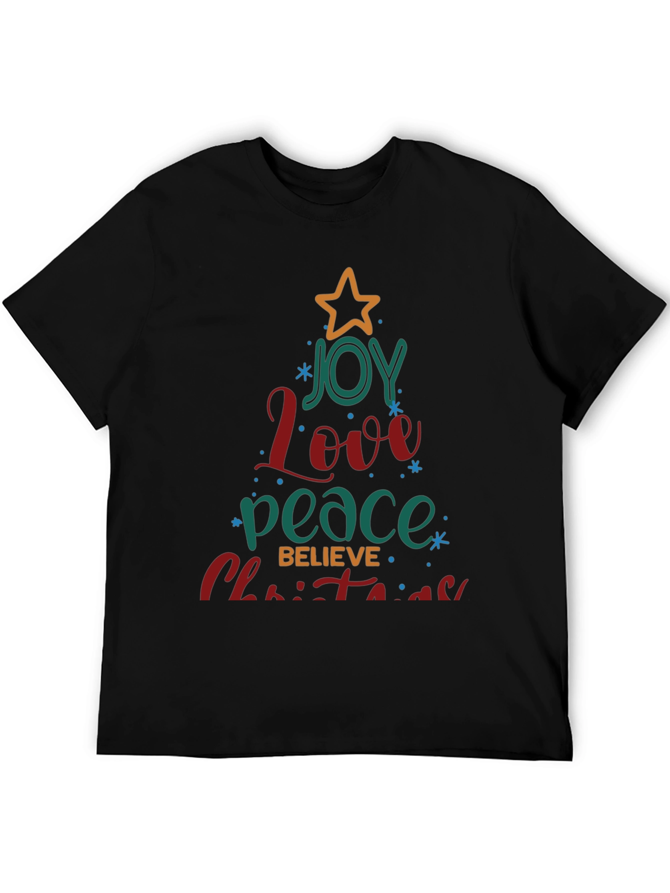 Joy Love Peace Christmas Tree T-Shirt
