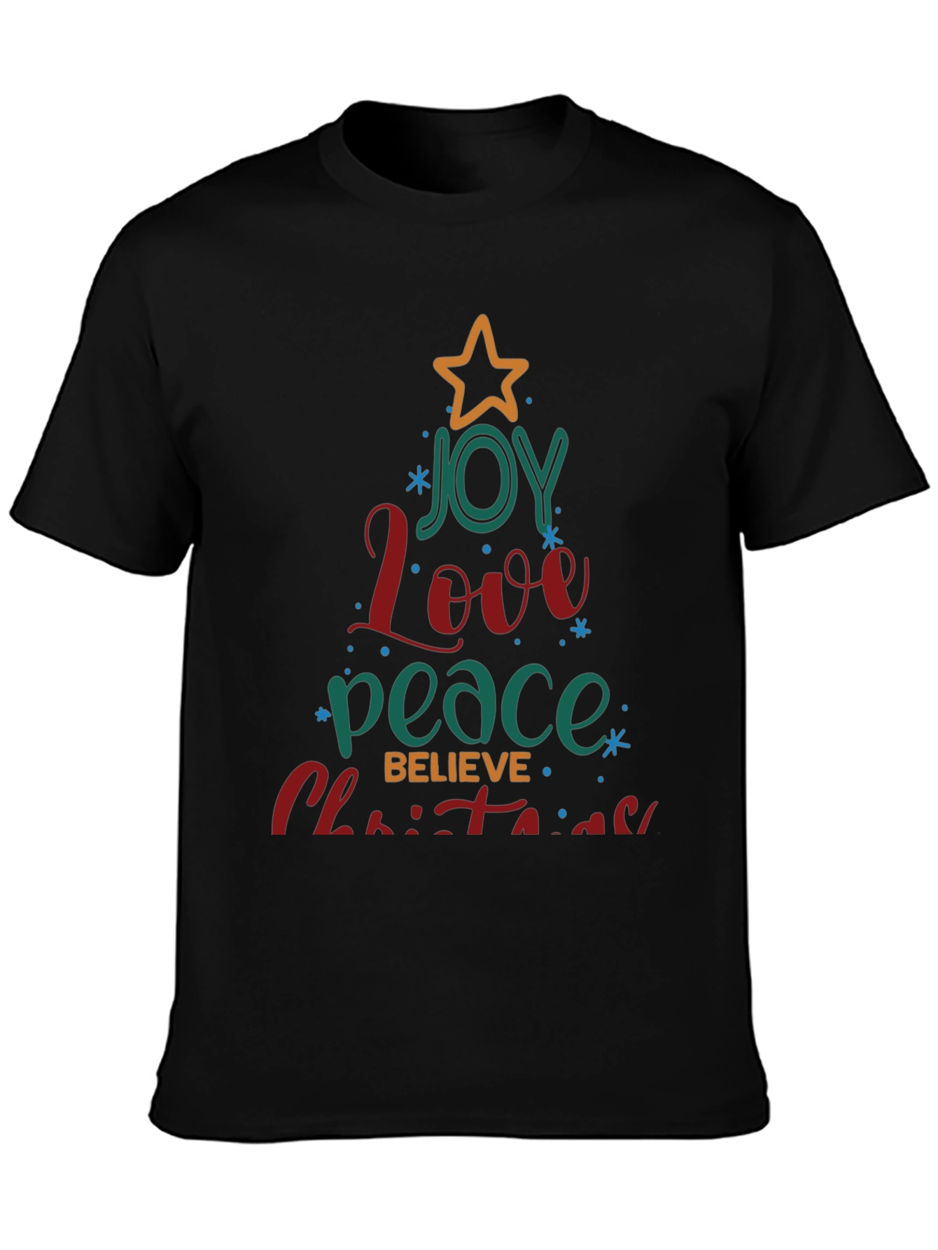 Joy Love Peace Christmas Tree T-Shirt