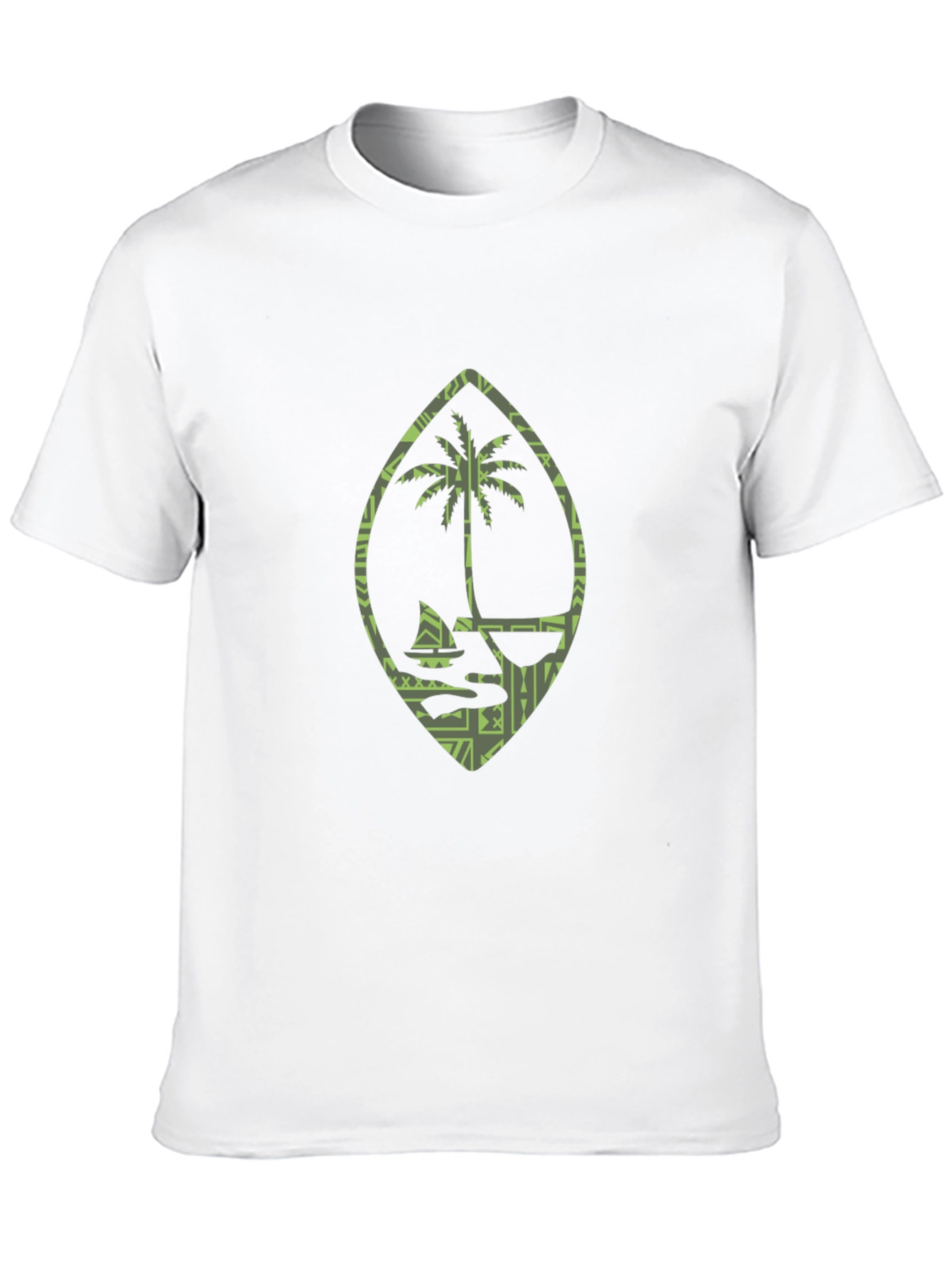 Island Life Tee: Palm Tree Boat Design