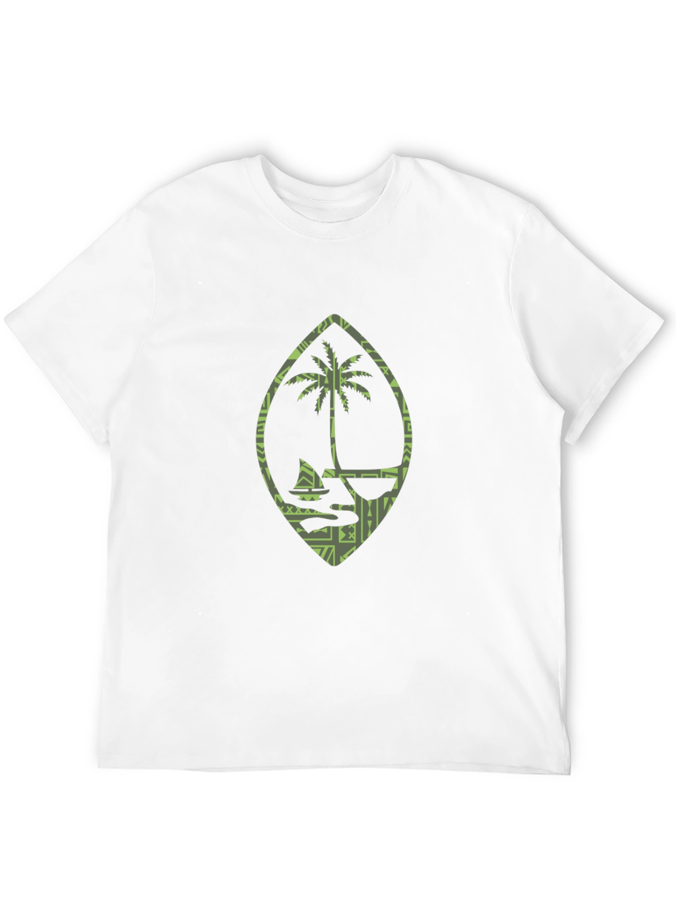 Island Life Tee: Palm Tree Boat Design