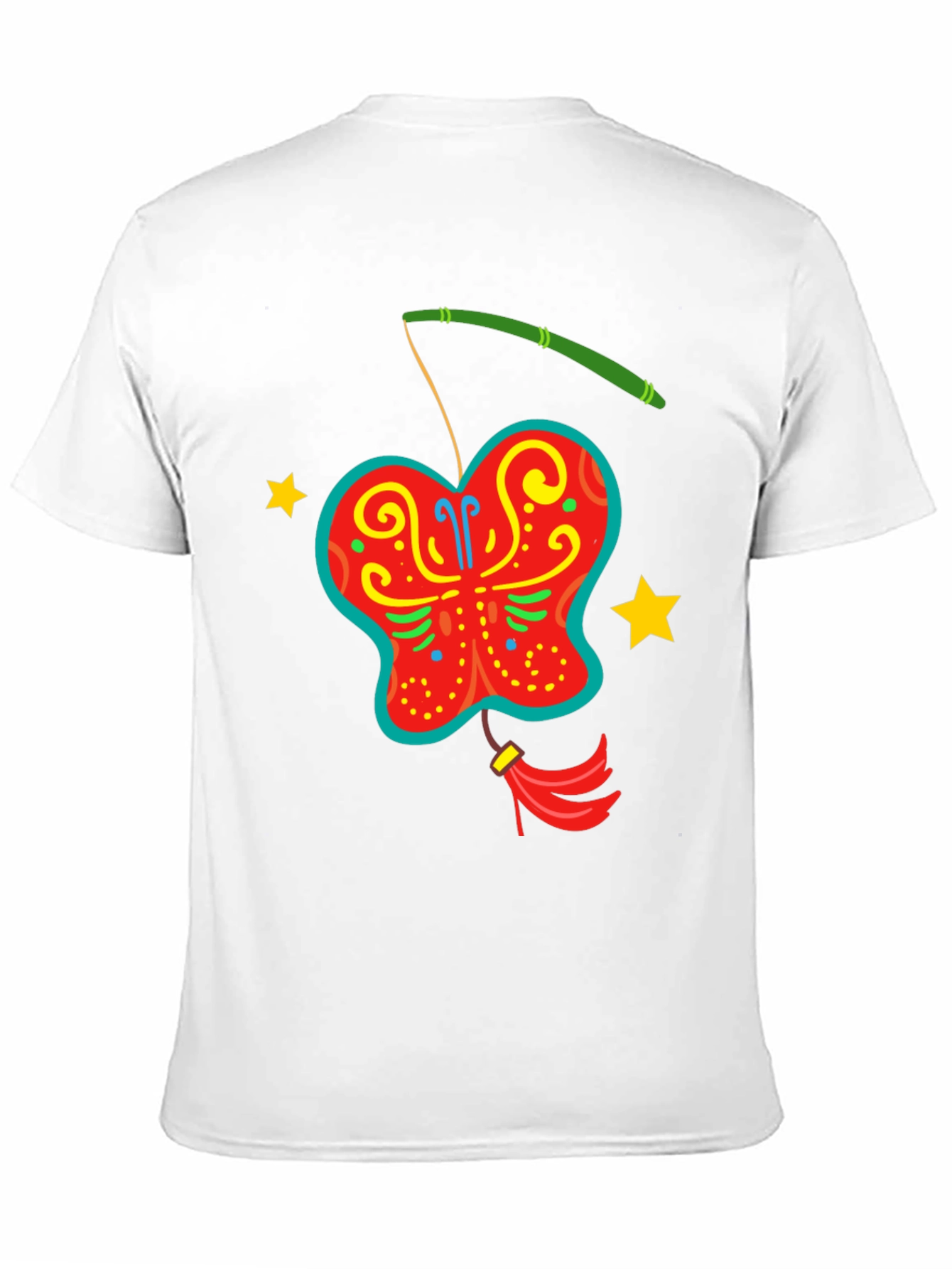 Butterfly Lantern Graphic Tee - Fun Festive Design