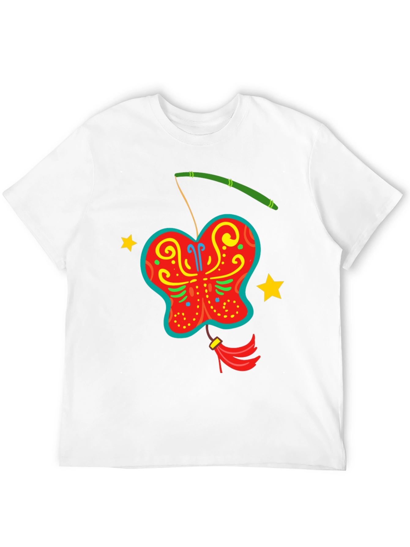 Butterfly Lantern Graphic Tee - Fun Festive Design