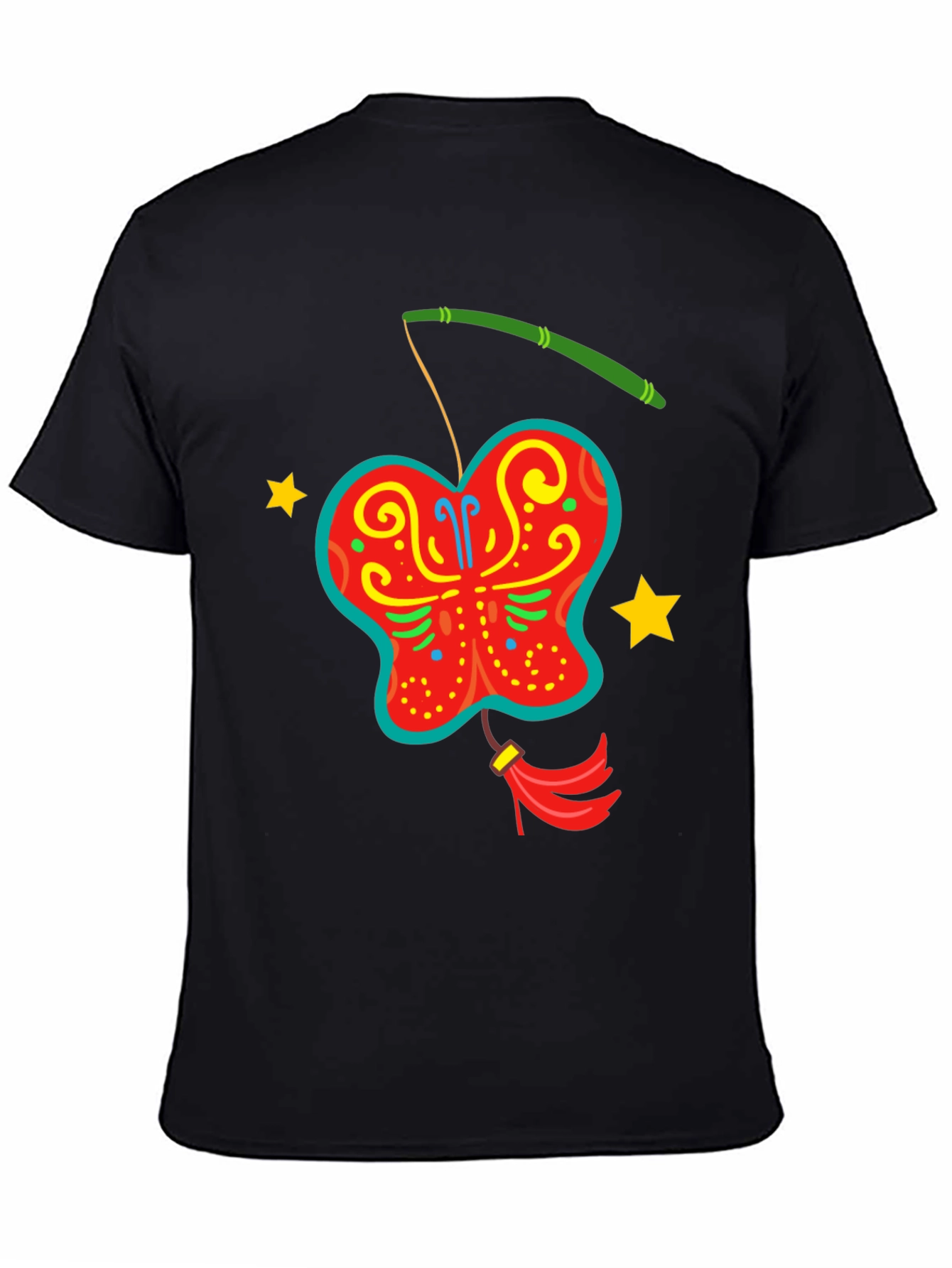 Butterfly Lantern Graphic Tee - Fun Festive Design