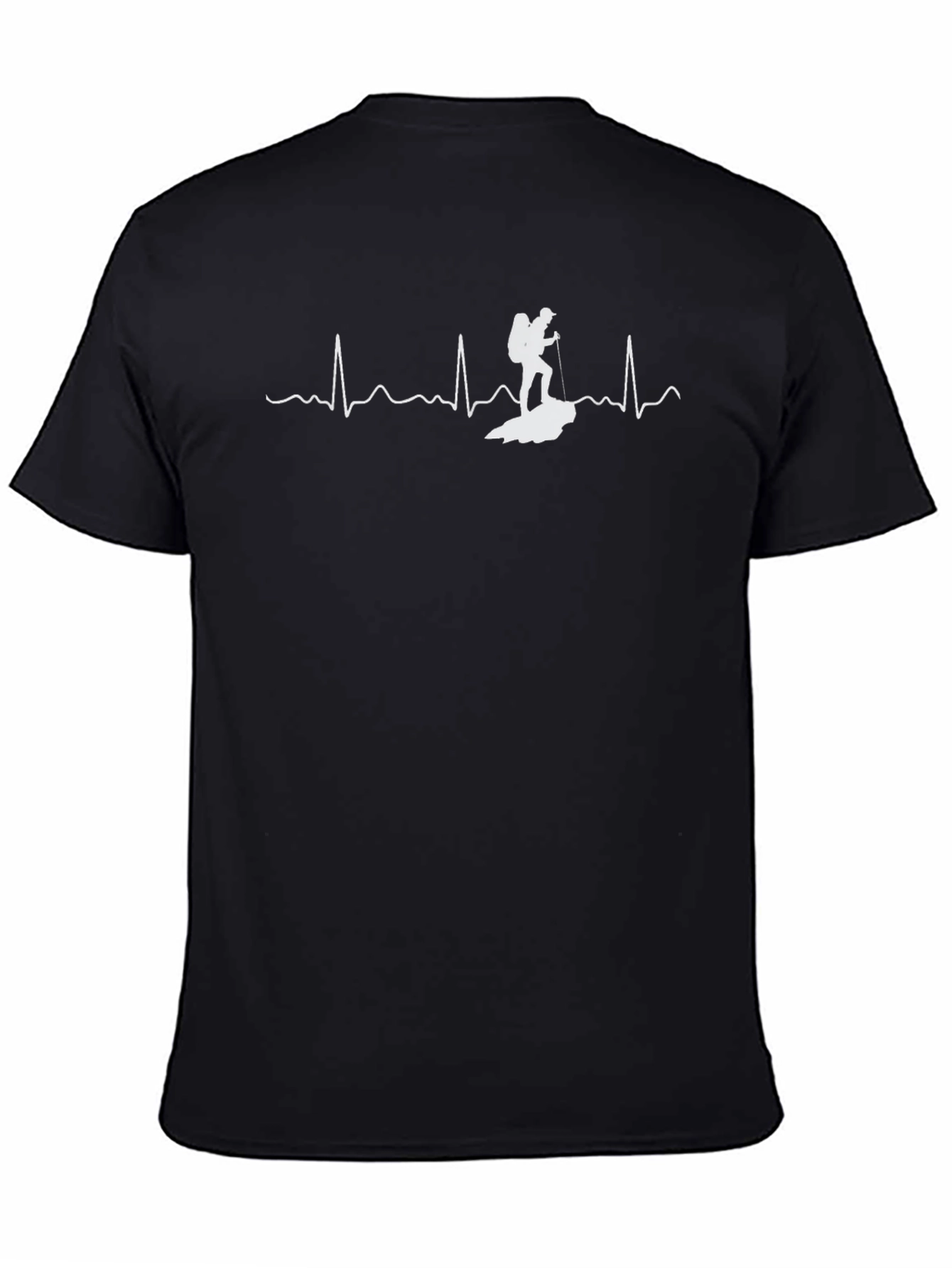 Hiking Heartbeat T-Shirt - Black