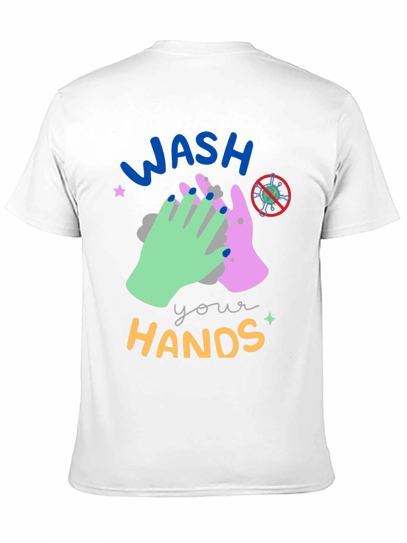 Wash Your Hands Graphic Tee - Black