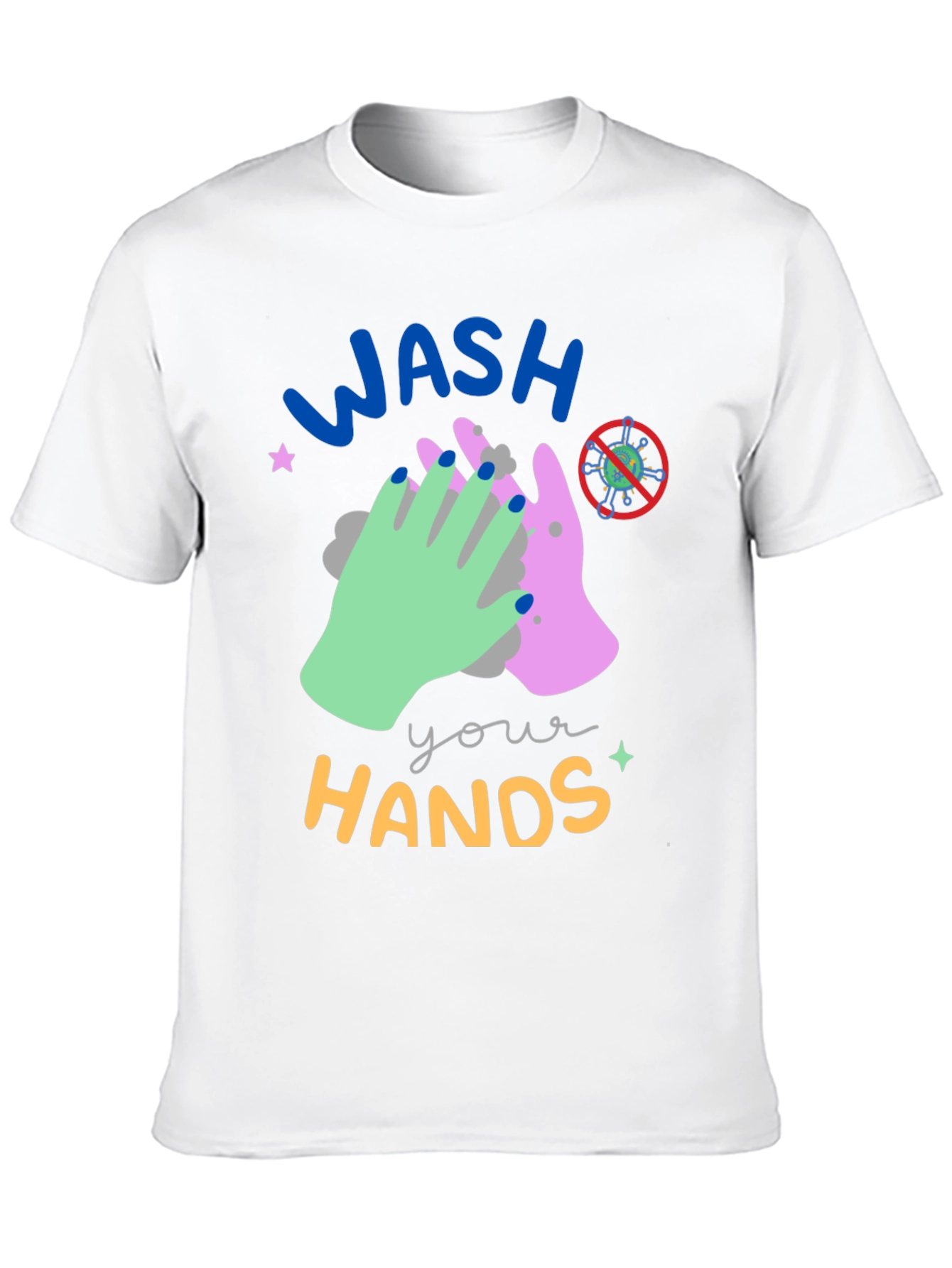 Wash Your Hands Graphic Tee - Black