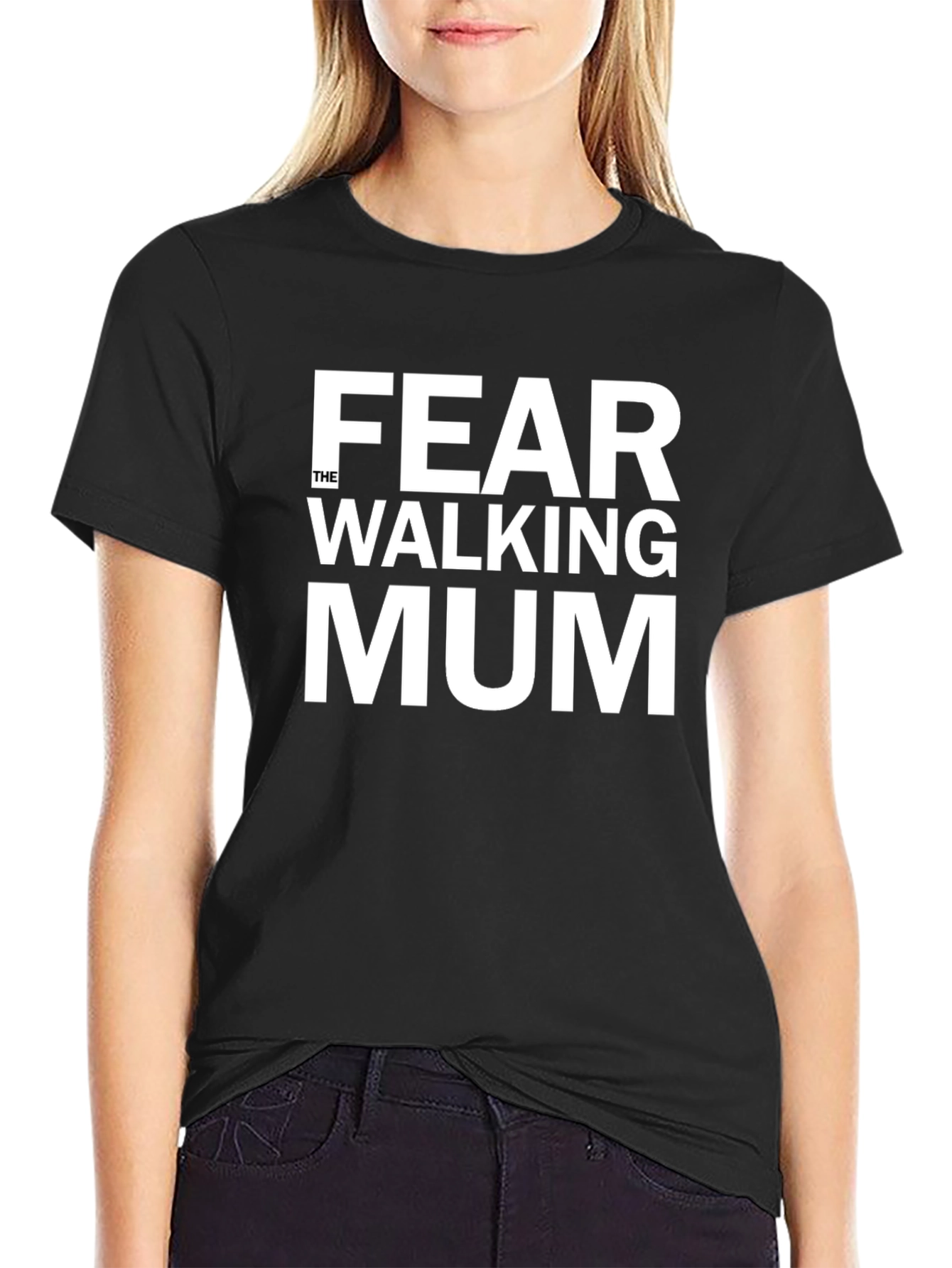 Fear The Walking Mum Black T-Shirt