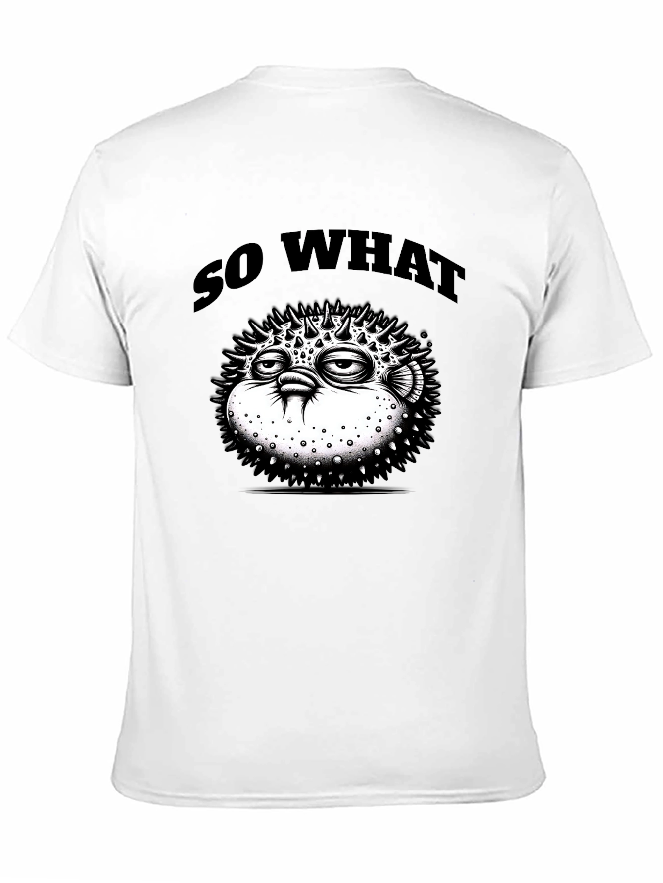 So What Pufferfish Graphic Black T-Shirt