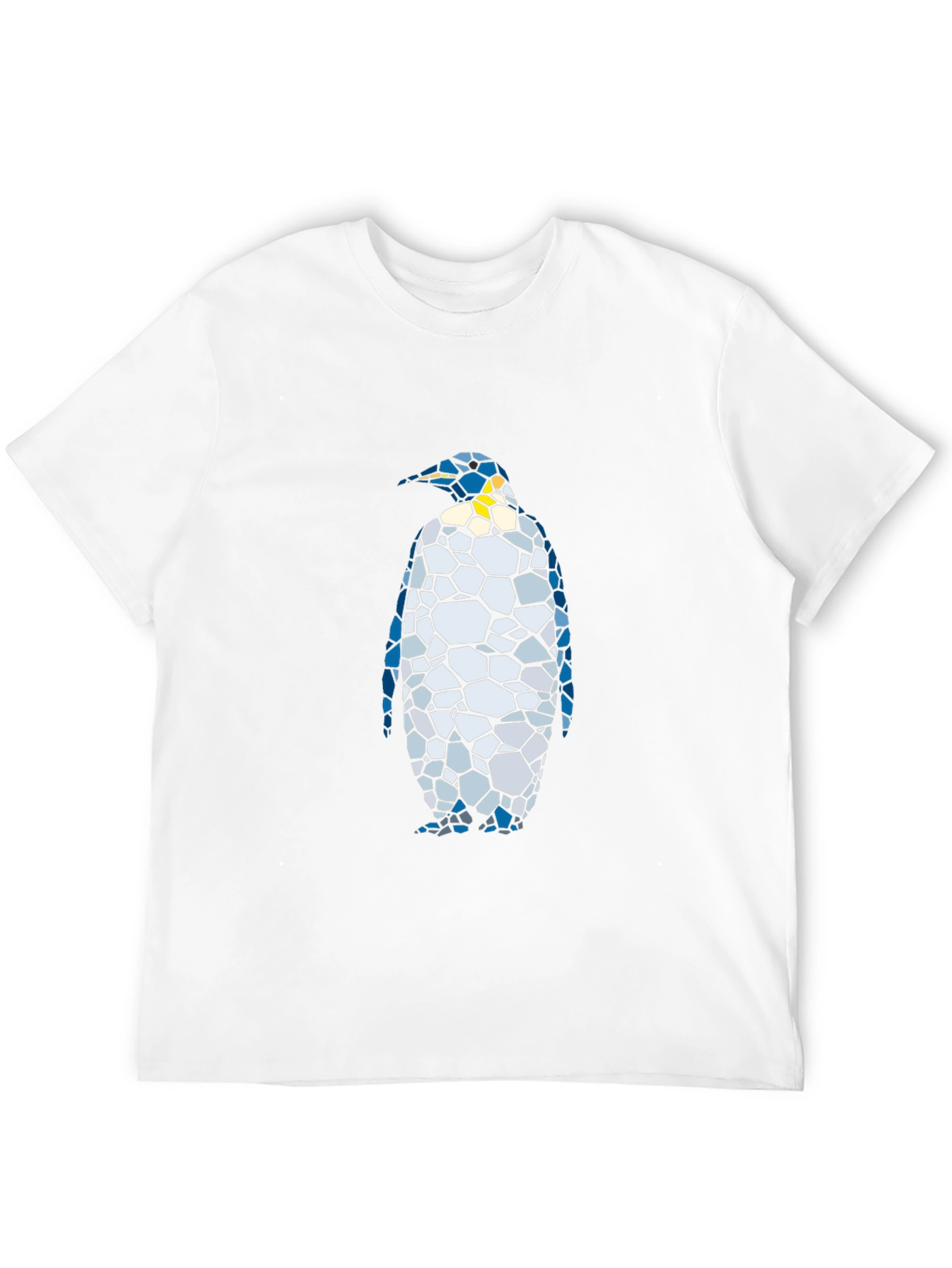 Abstract Penguin Graphic Tee - Black