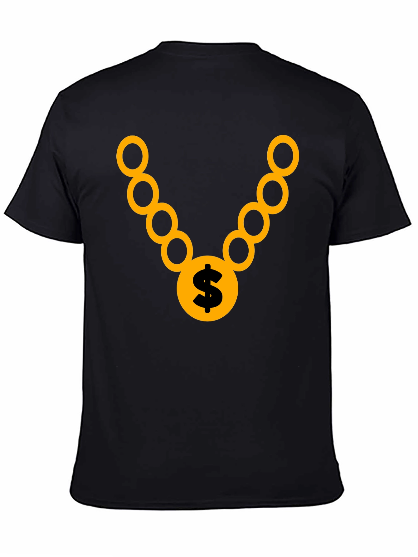 Gold Chain Graphic Tee - Stylish Black T-Shirt