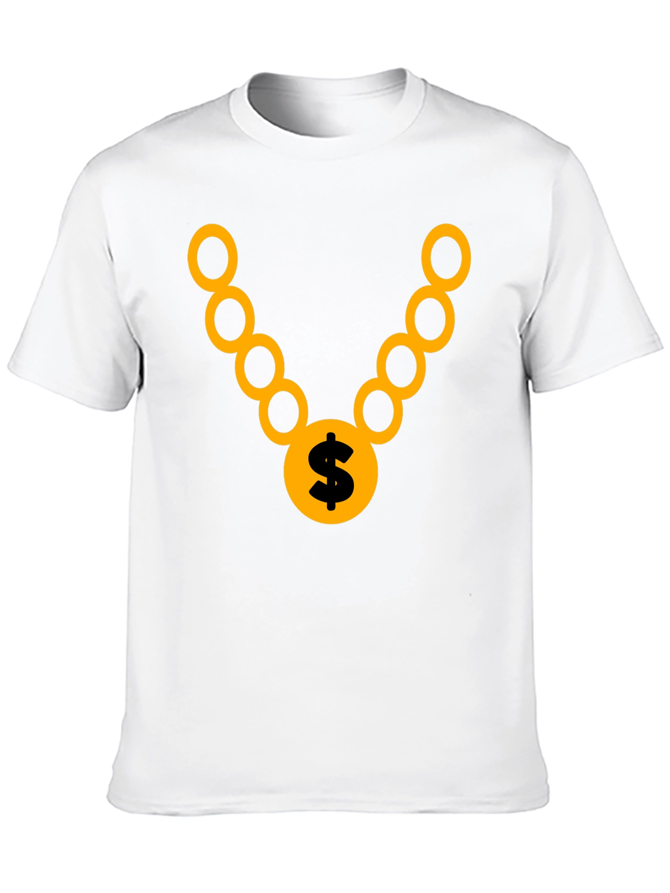 Gold Chain Graphic Tee - Stylish Black T-Shirt