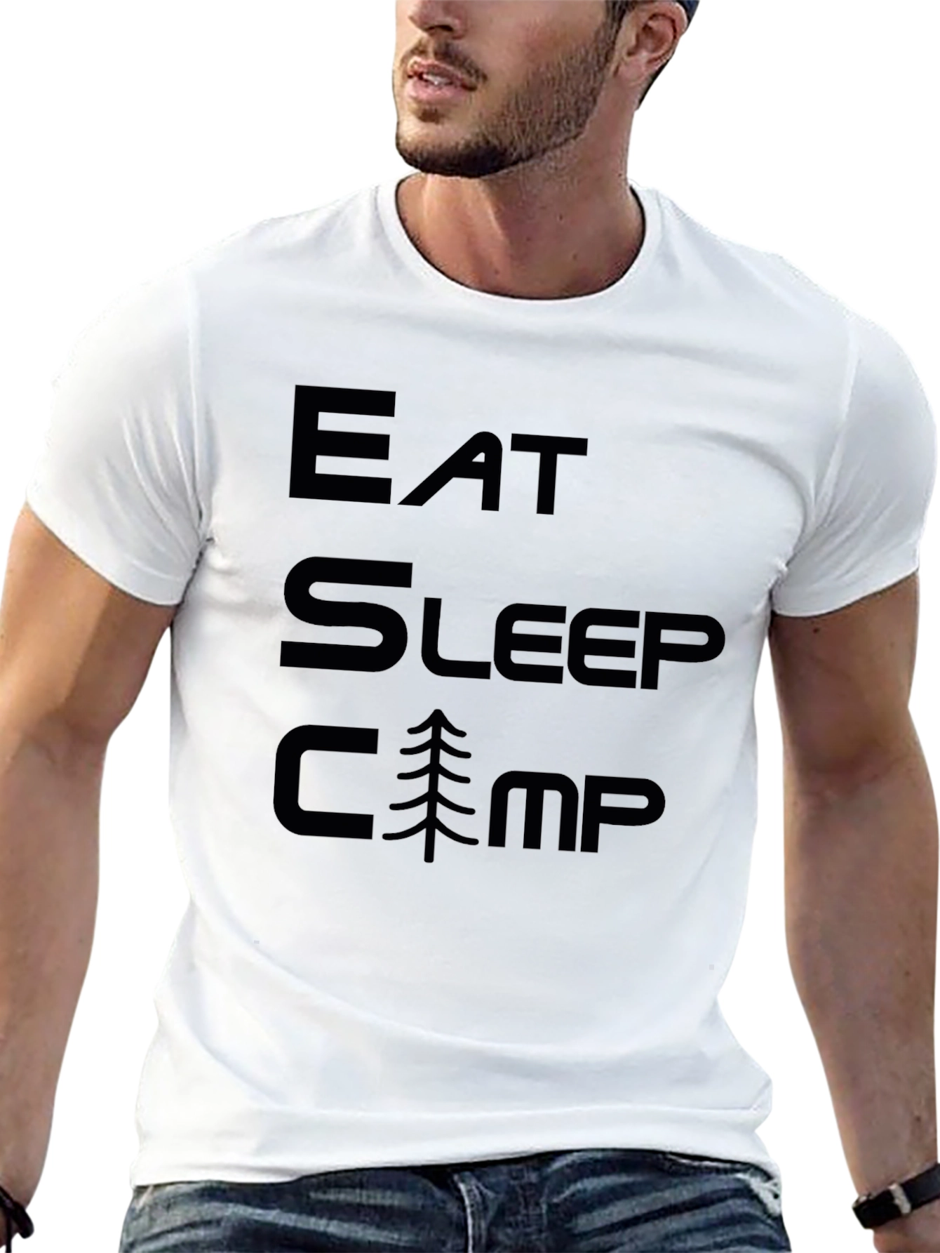 Eat Sleep Camp Black T-Shirt