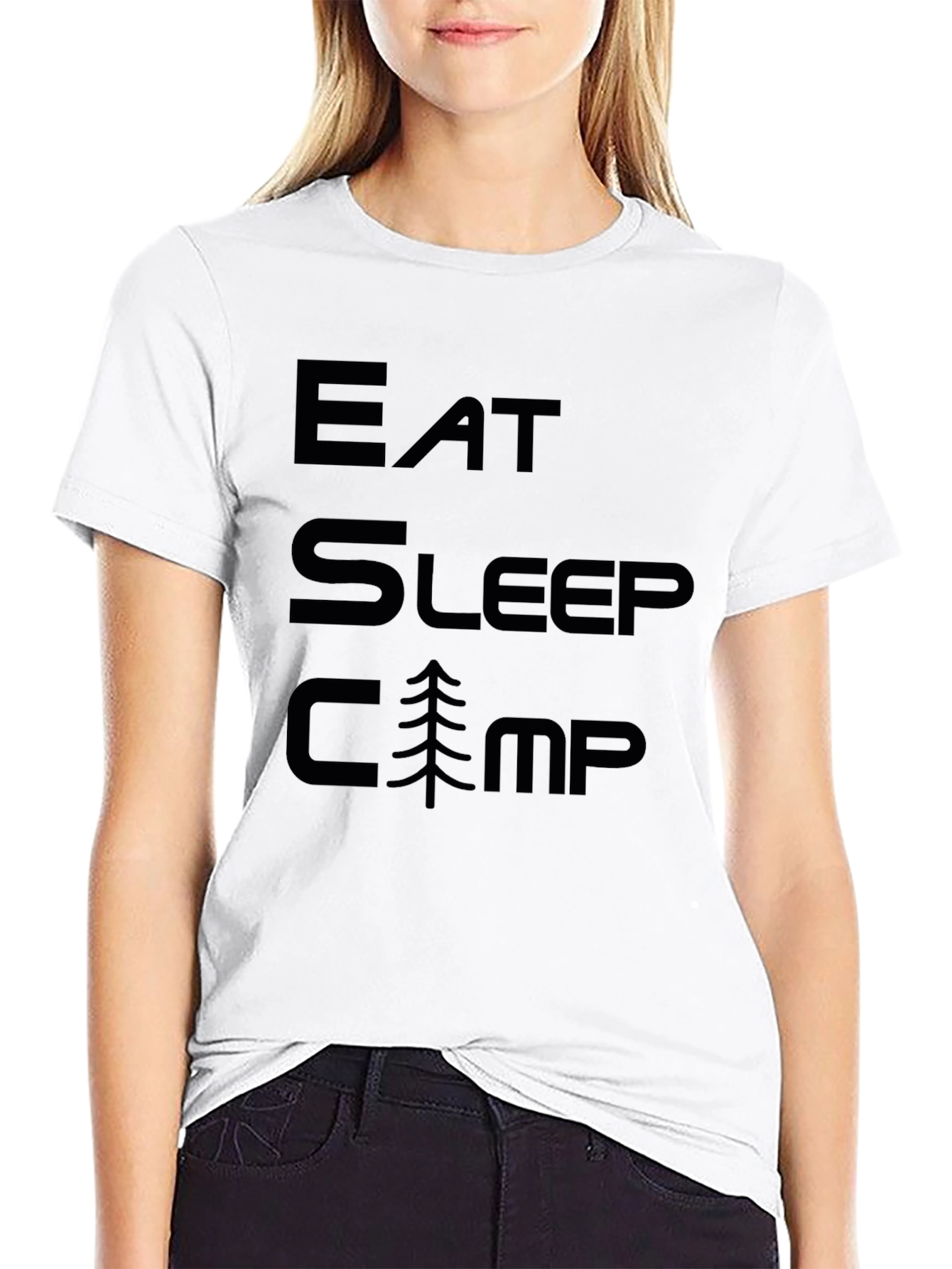 Eat Sleep Camp Black T-Shirt