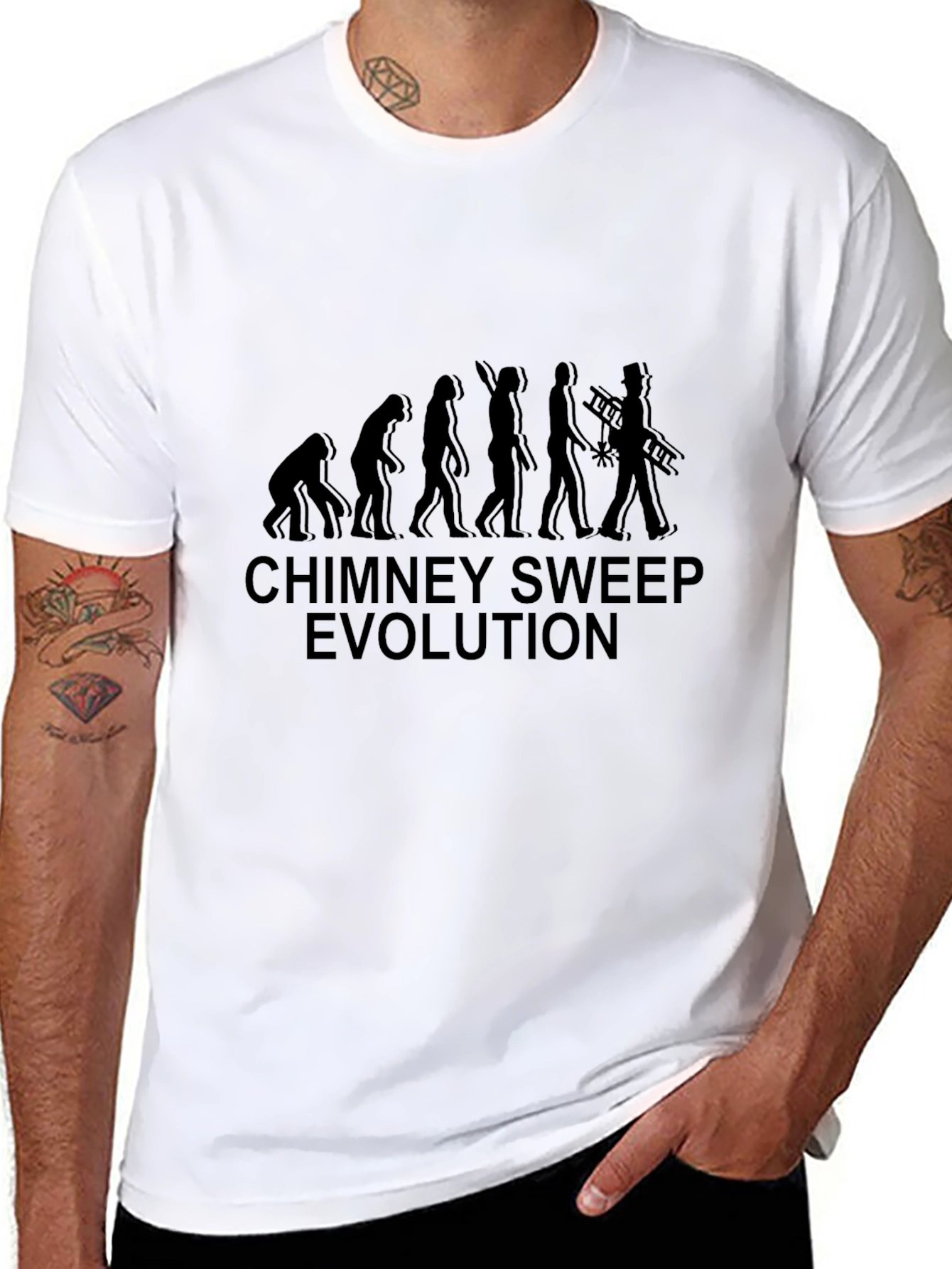 Chimney Sweep Evolution Graphic Tee - Black