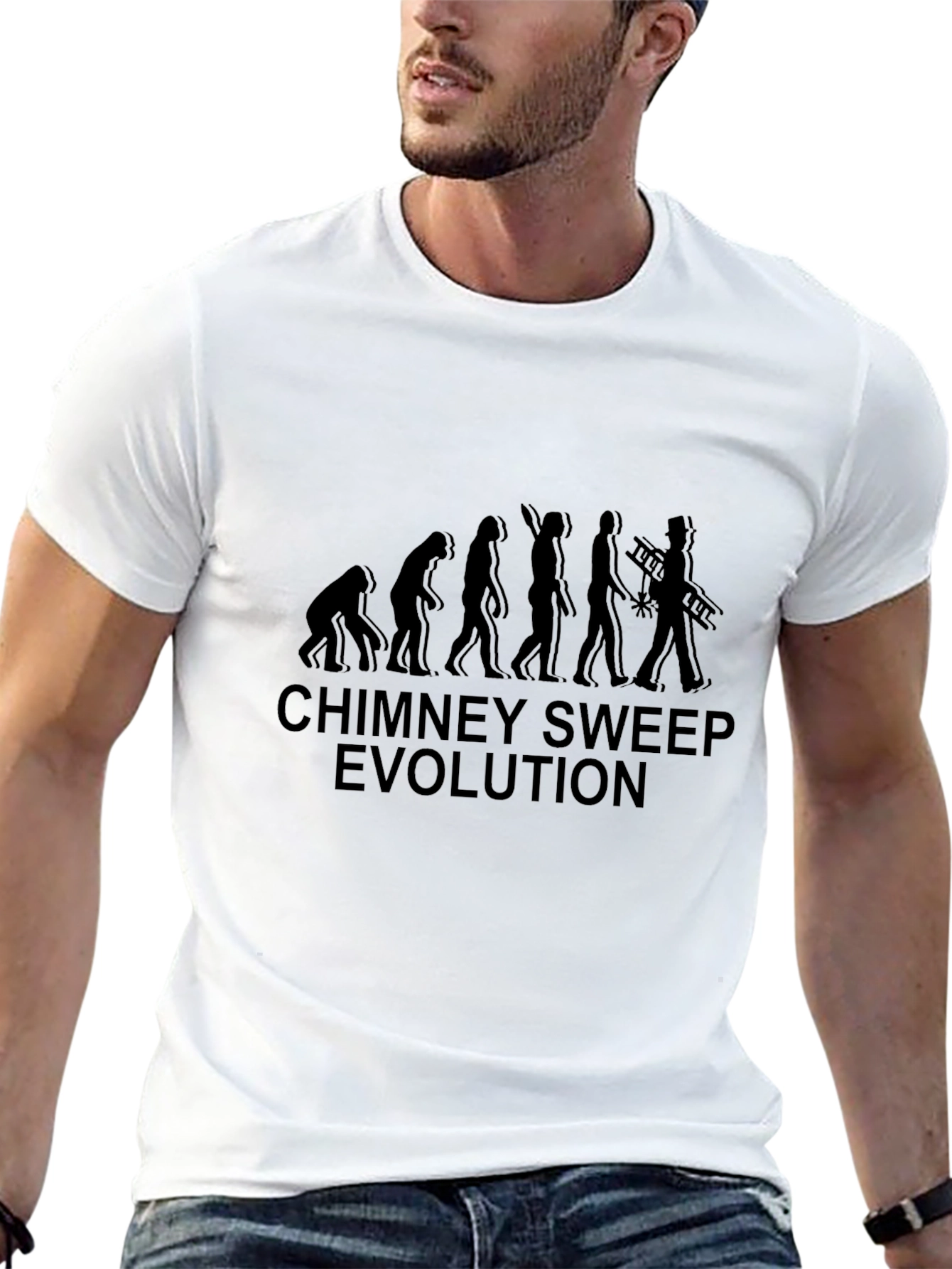 Chimney Sweep Evolution Graphic Tee - Black