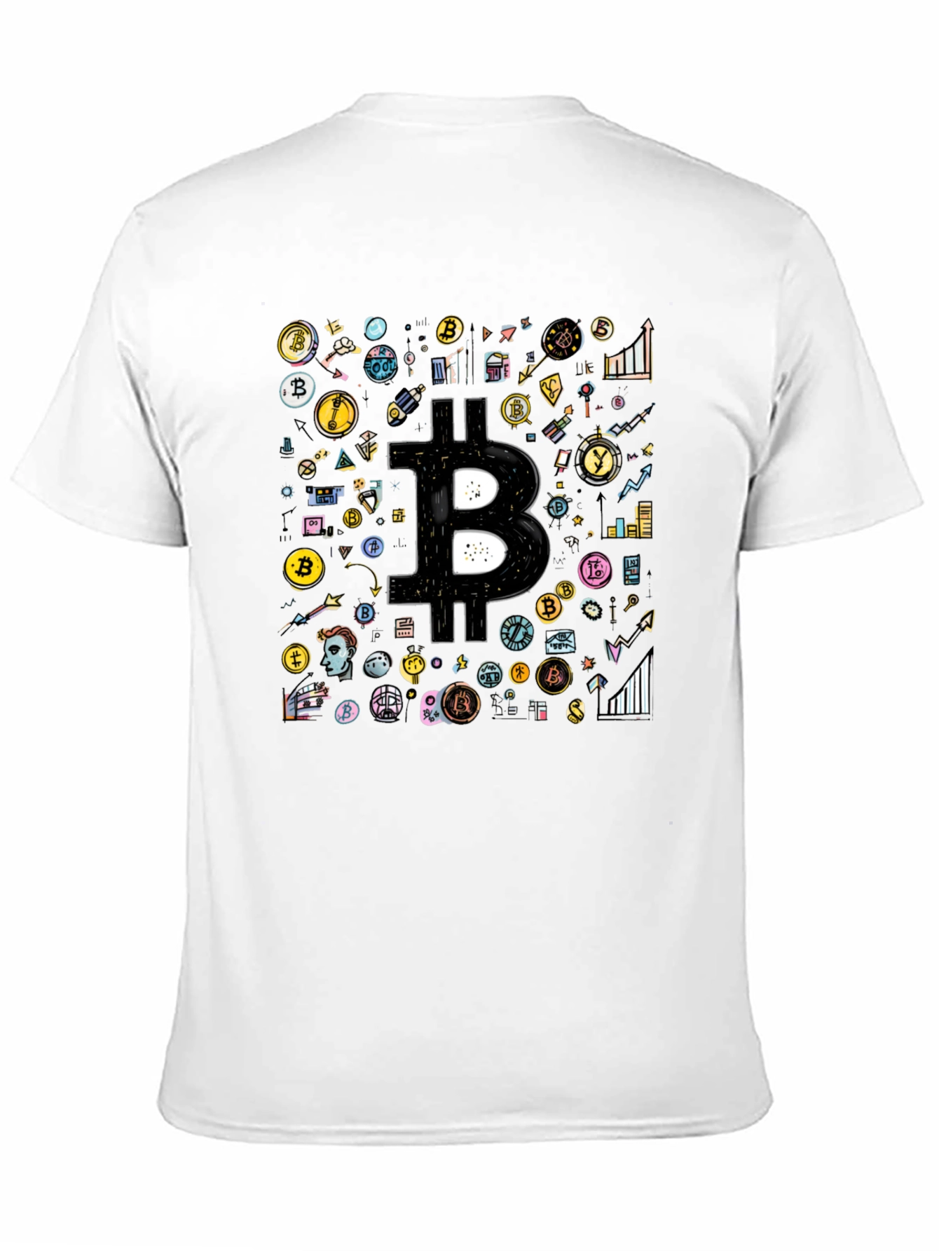 Bitcoin Crypto Black T-Shirt Cool Design