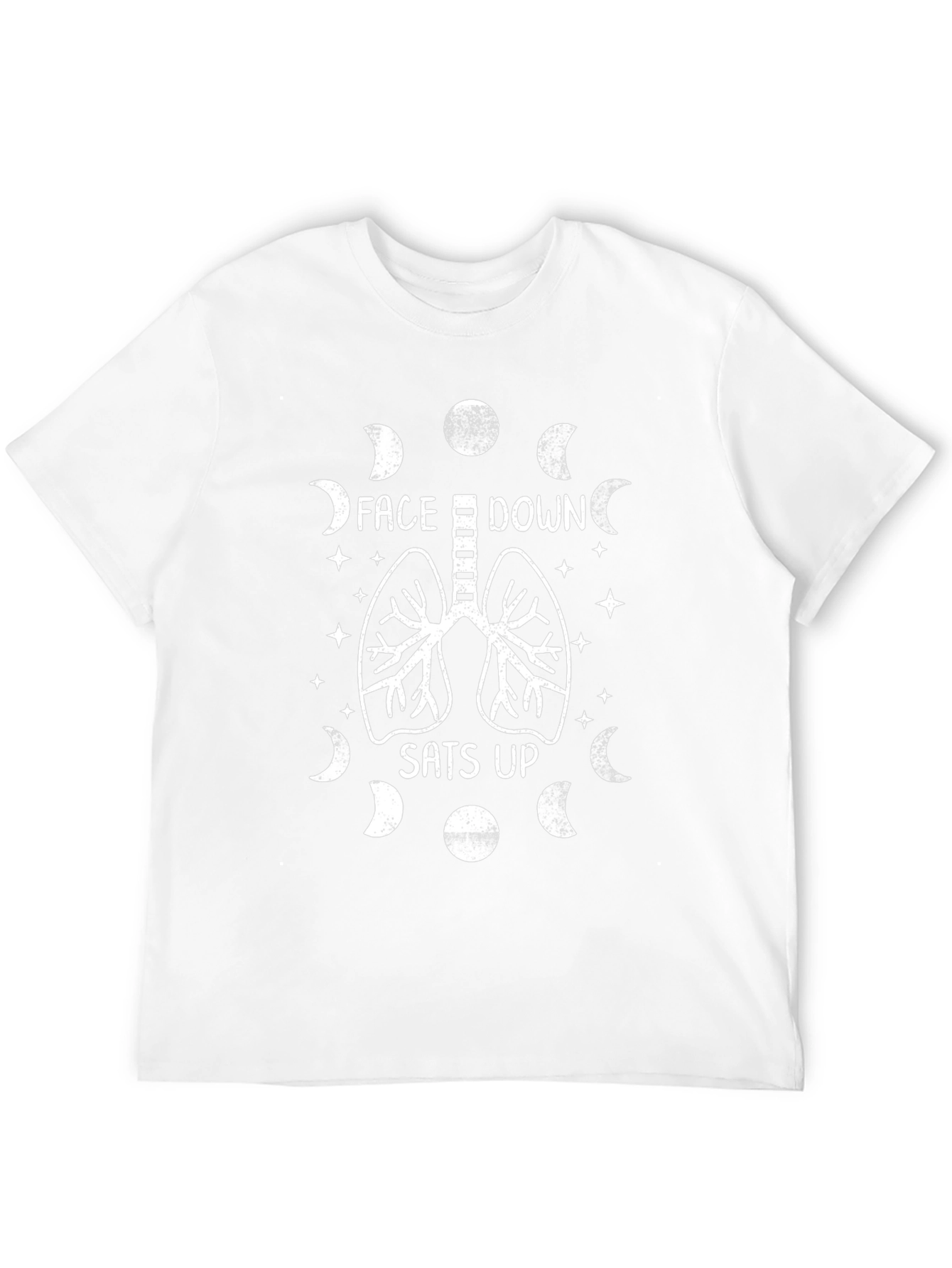 Face Down Sats Up T-Shirt - Lung Design