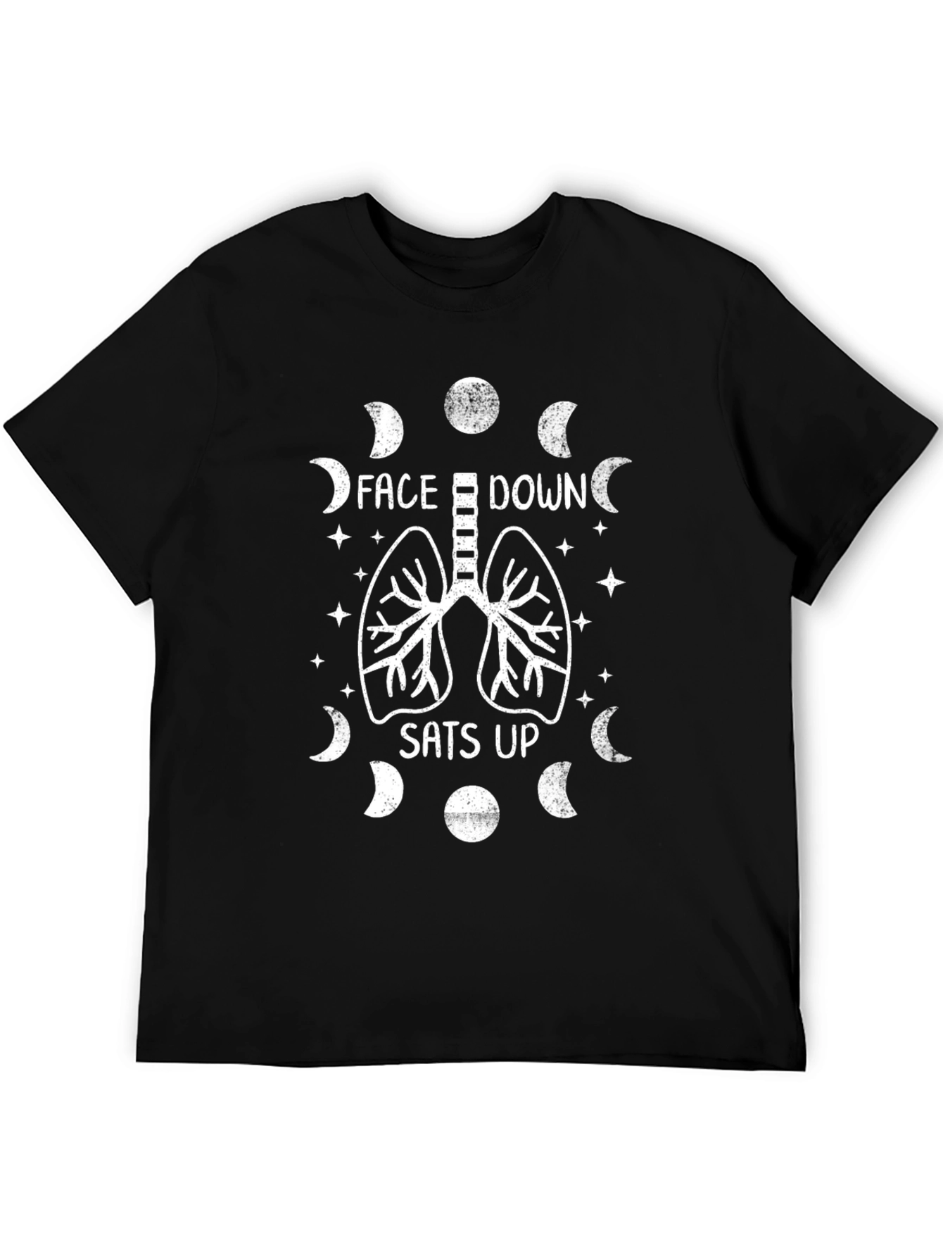 Face Down Sats Up T-Shirt - Lung Design