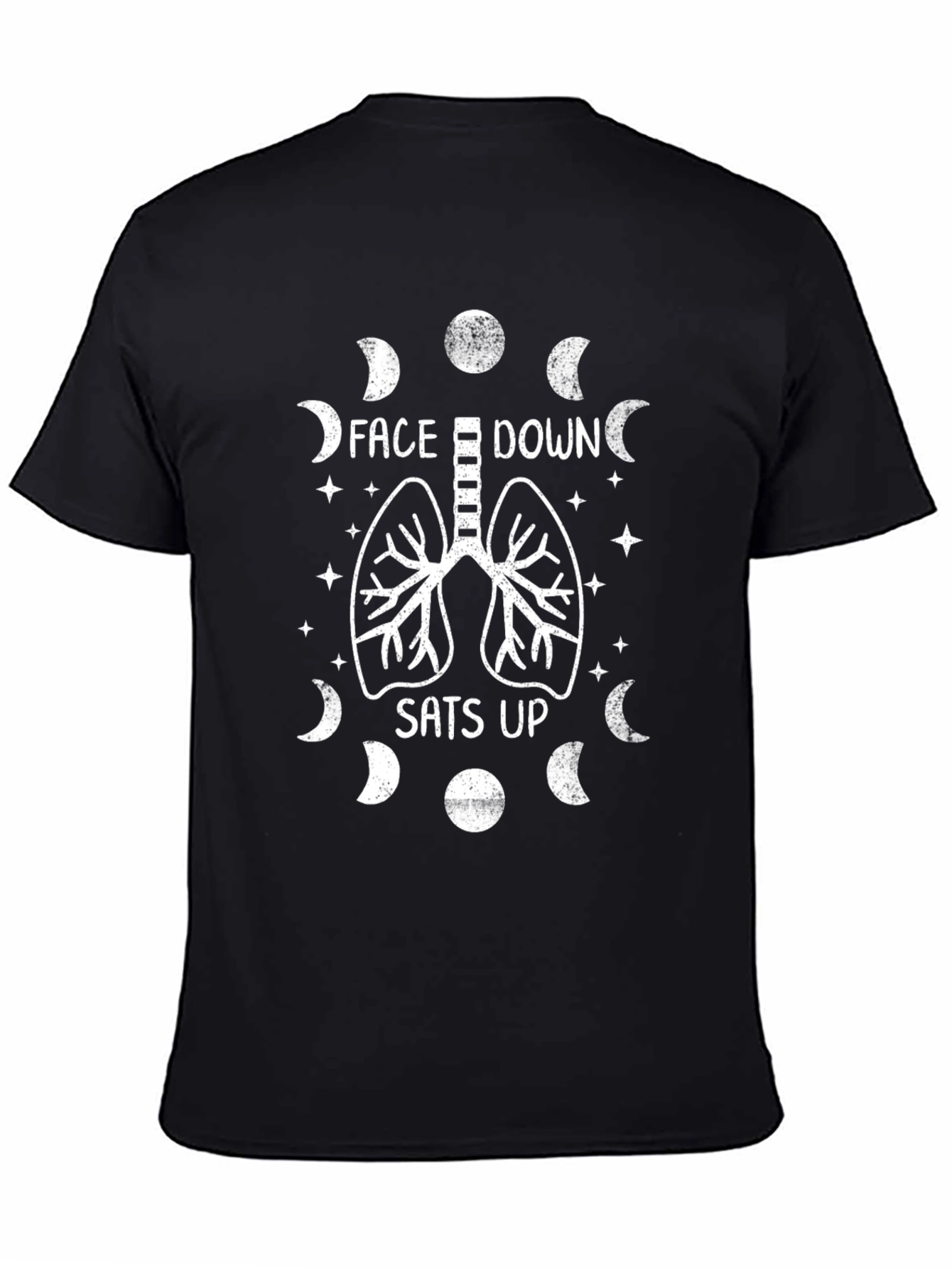 Face Down Sats Up T-Shirt - Lung Design