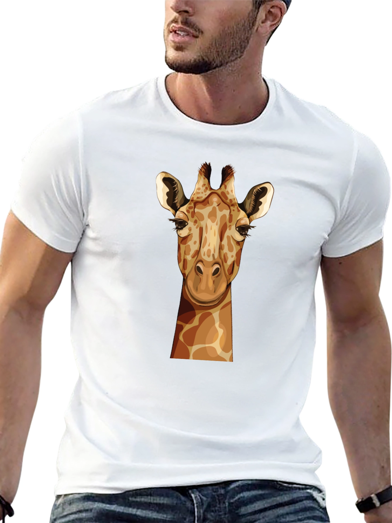 Giraffe Graphic Tee - Unisex Black T-Shirt