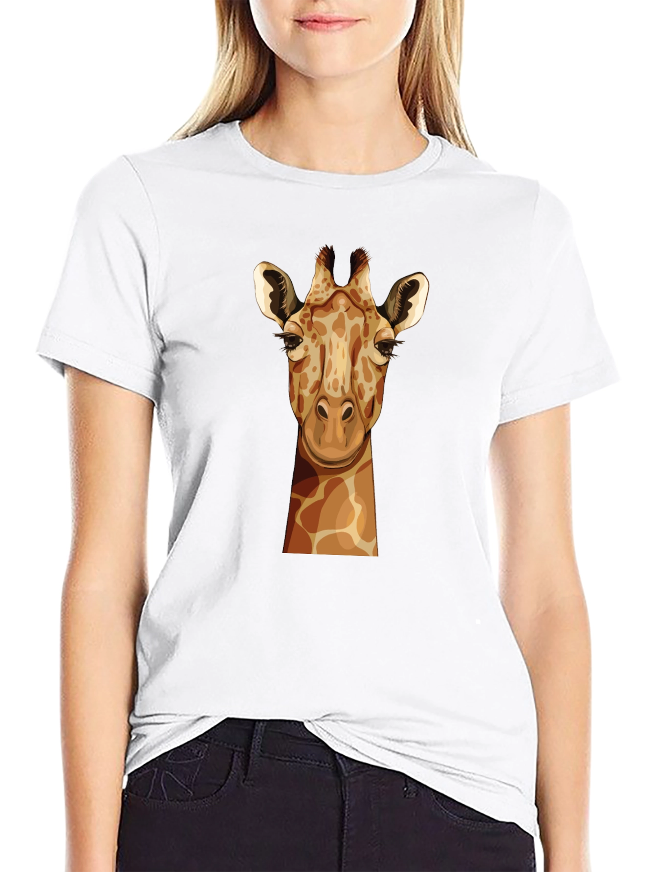 Giraffe Graphic Tee - Unisex Black T-Shirt