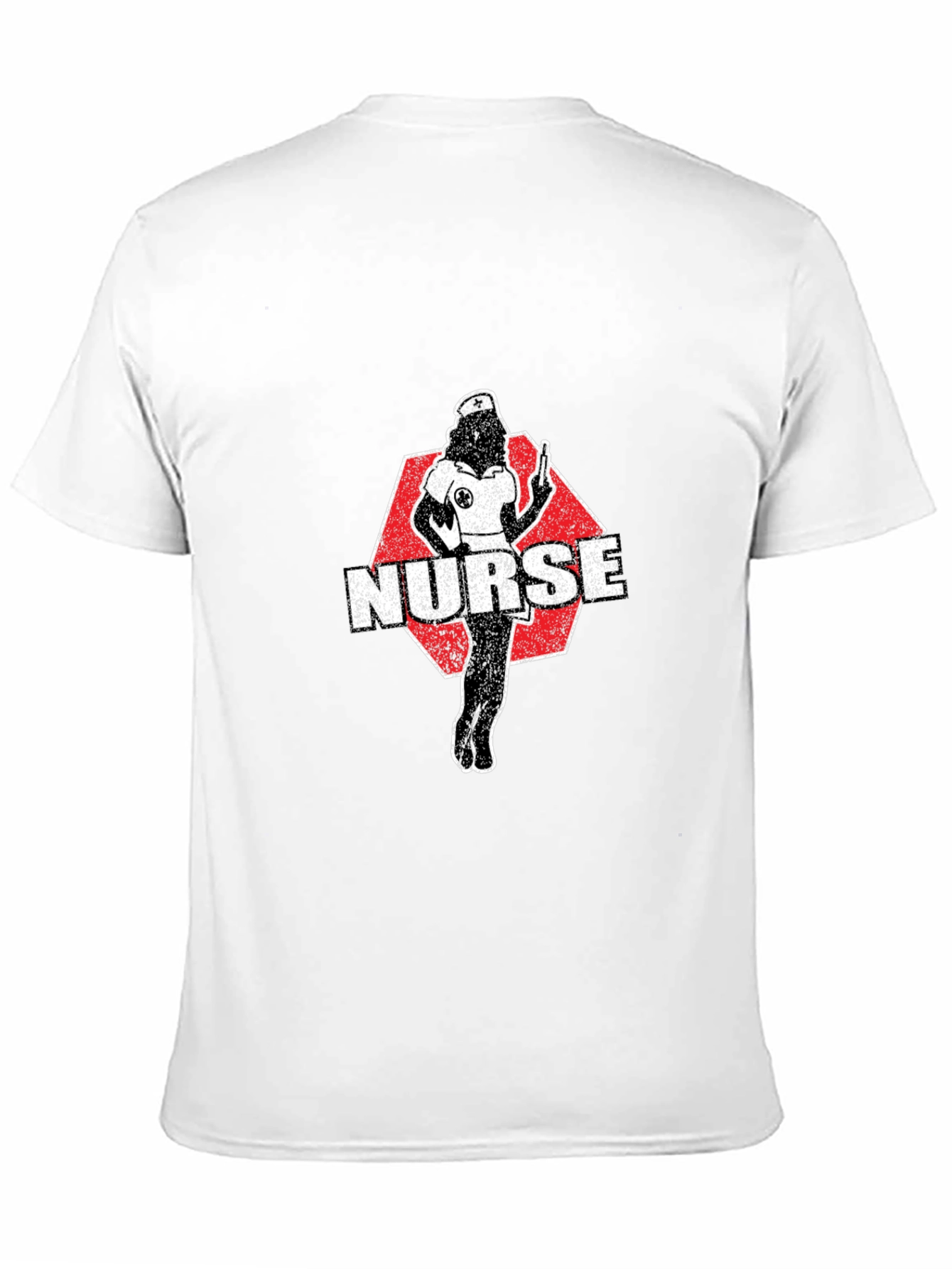 Nurse Retro Graphic T-Shirt - Black Cotton