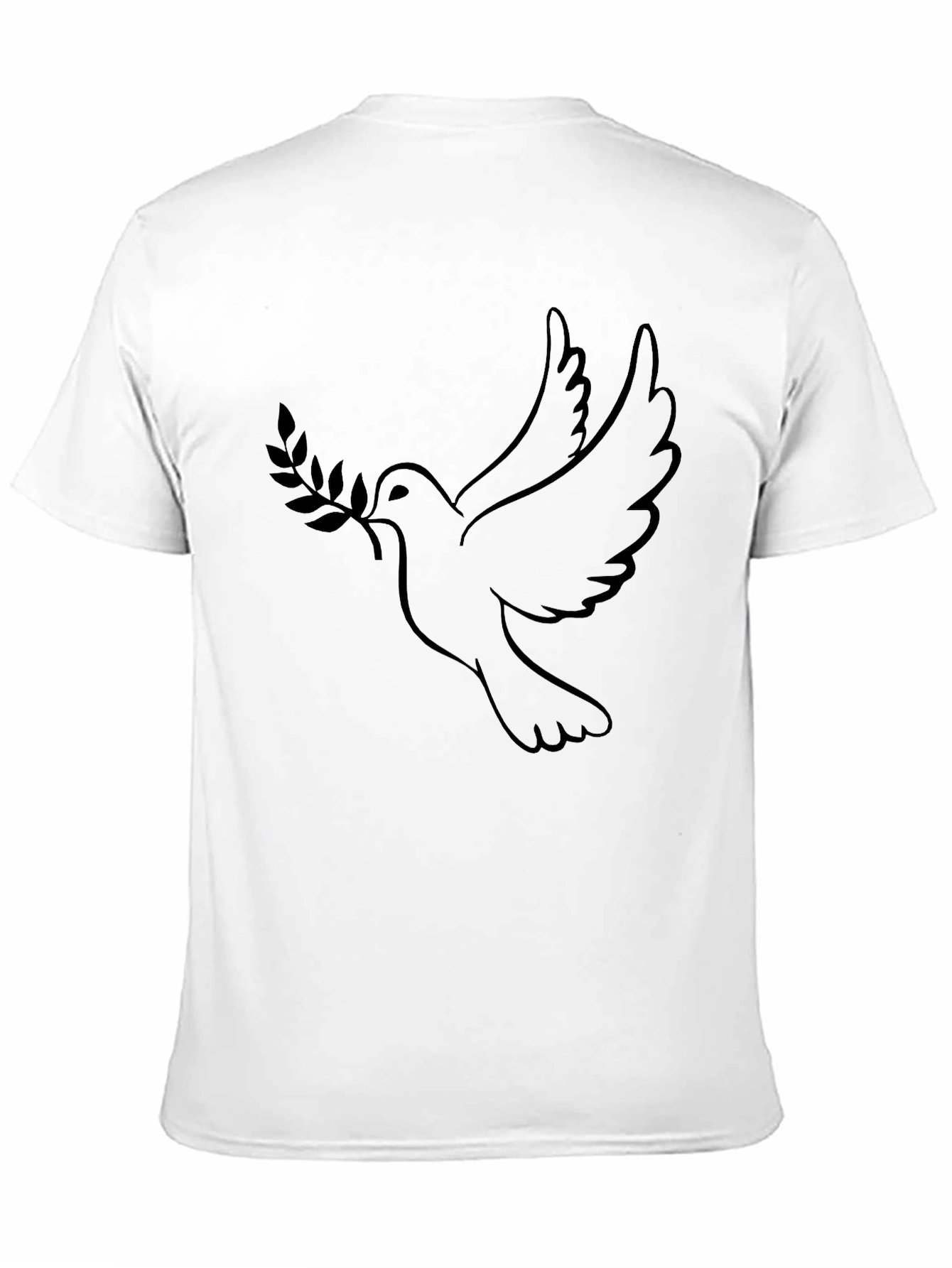 Dove Peace Olive Branch Black Graphic Tee