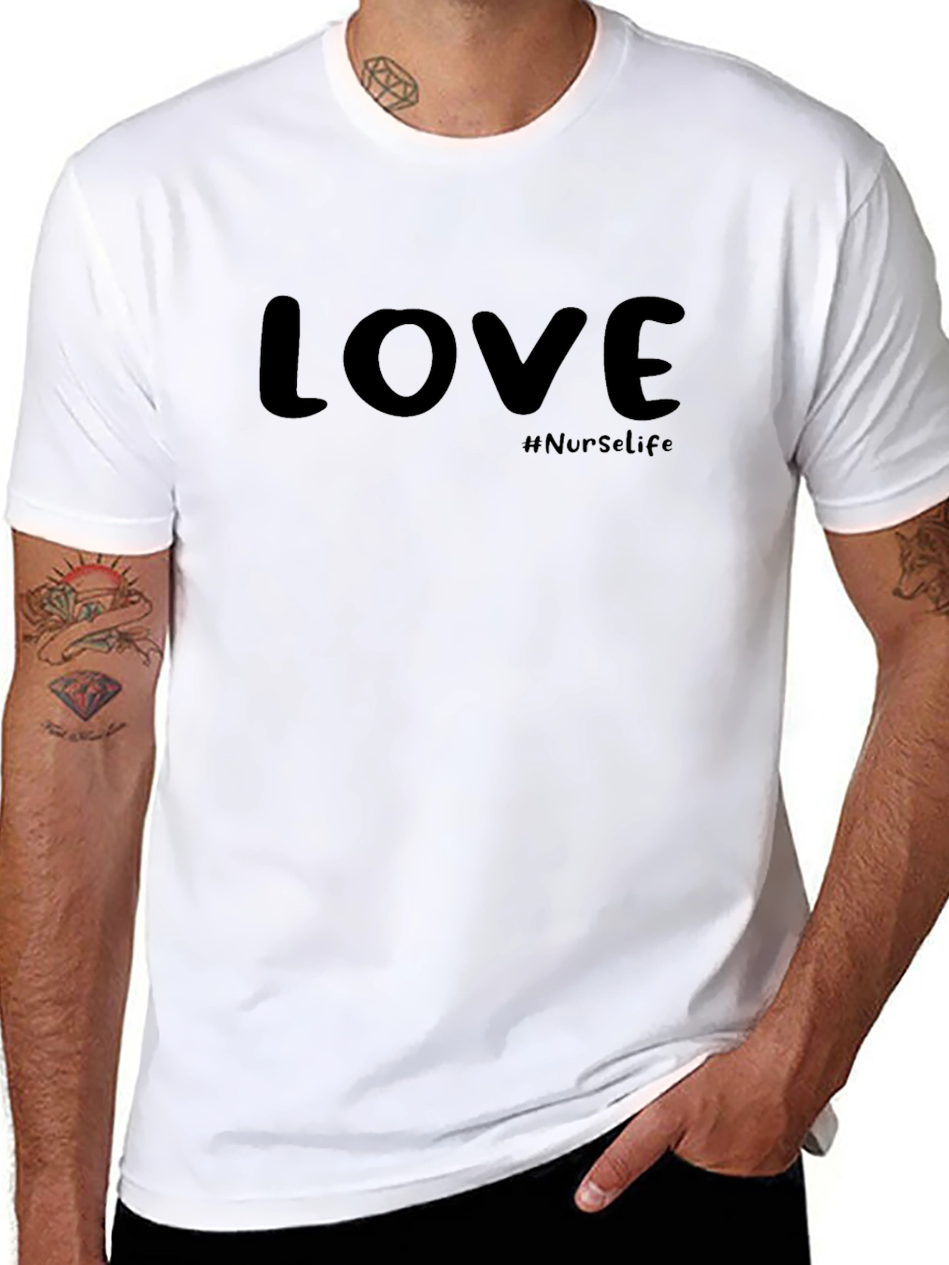 Love #NurseLife Black T-Shirt