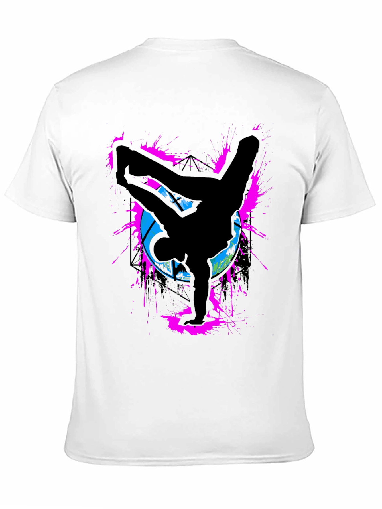 Breakdancer Graphic Tee - Retro Style Black T-Shirt