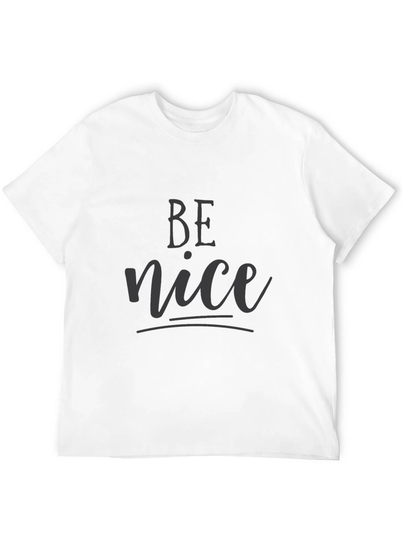 Be Nice Graphic Tee - Black Crew Neck