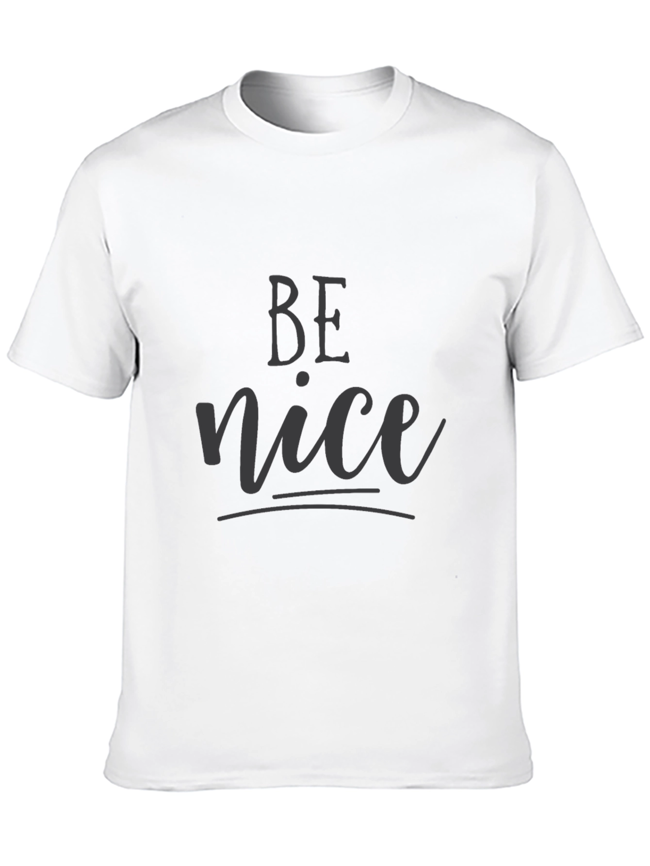 Be Nice Graphic Tee - Black Crew Neck