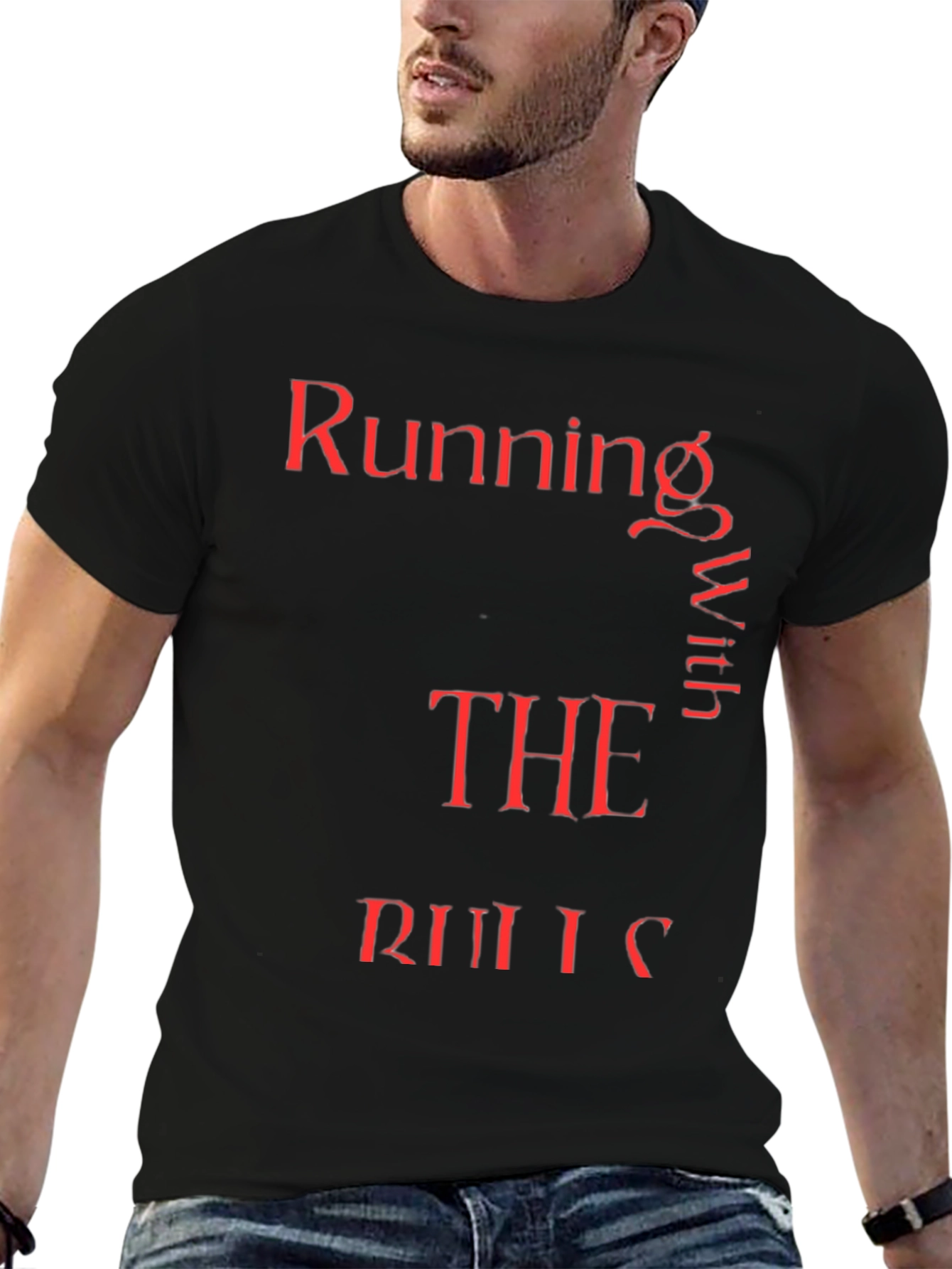 Running With The Rules Red Text Graphic Tee