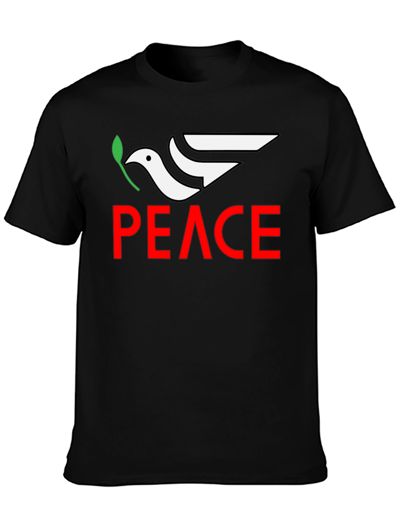 Peace Dove Graphic Tee - Black