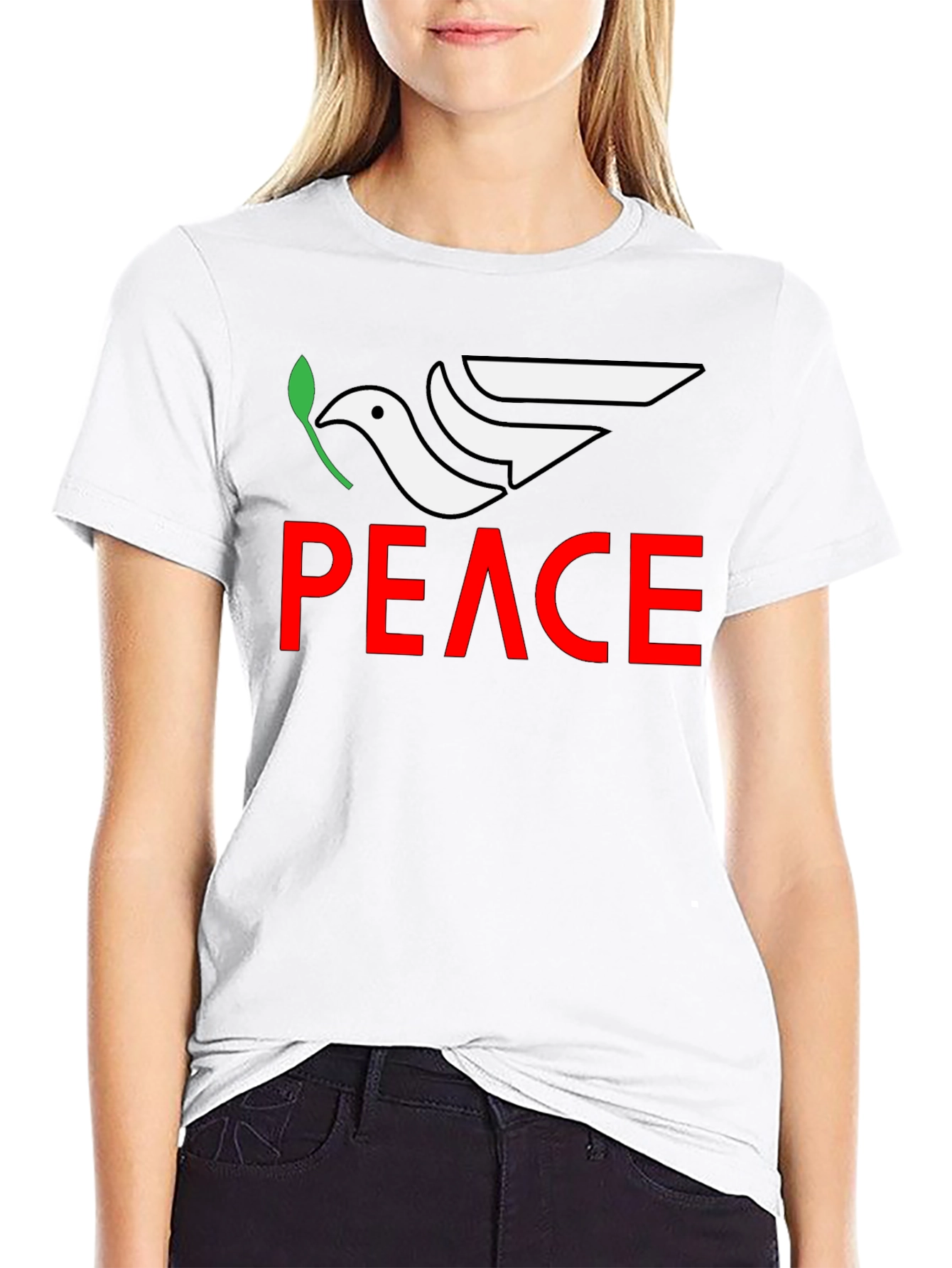 Peace Dove Graphic Tee - Black