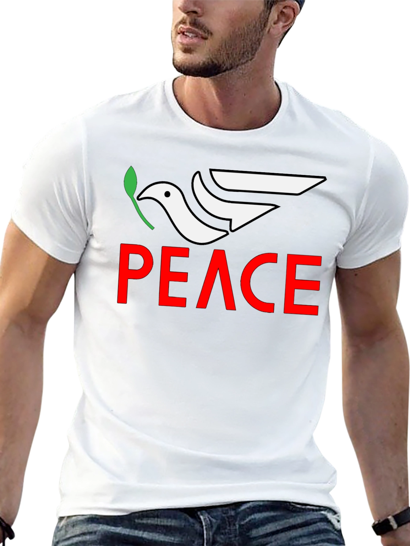 Peace Dove Graphic Tee - Black