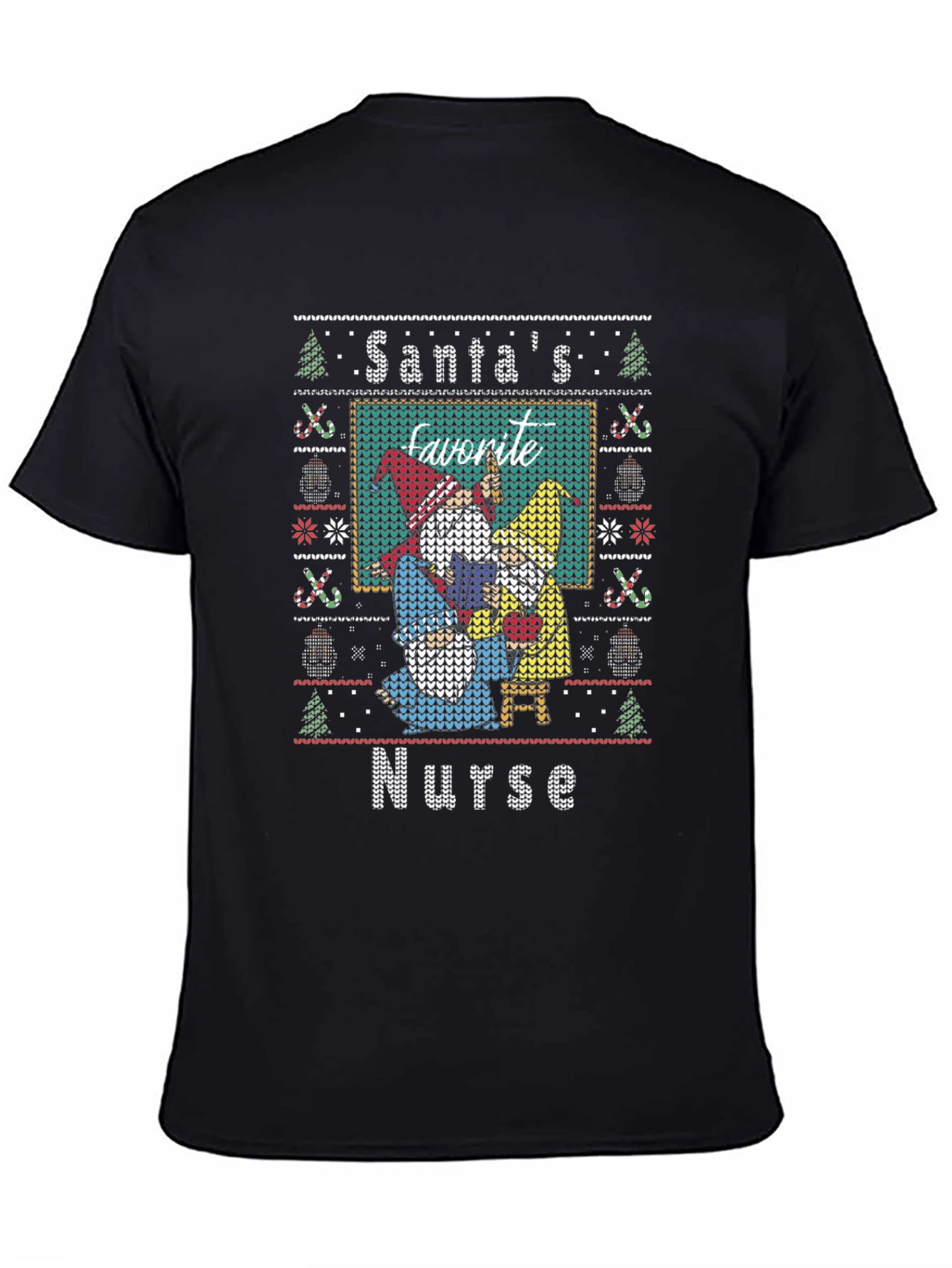Santas Favorite Nurse Ugly Christmas T-Shirt
