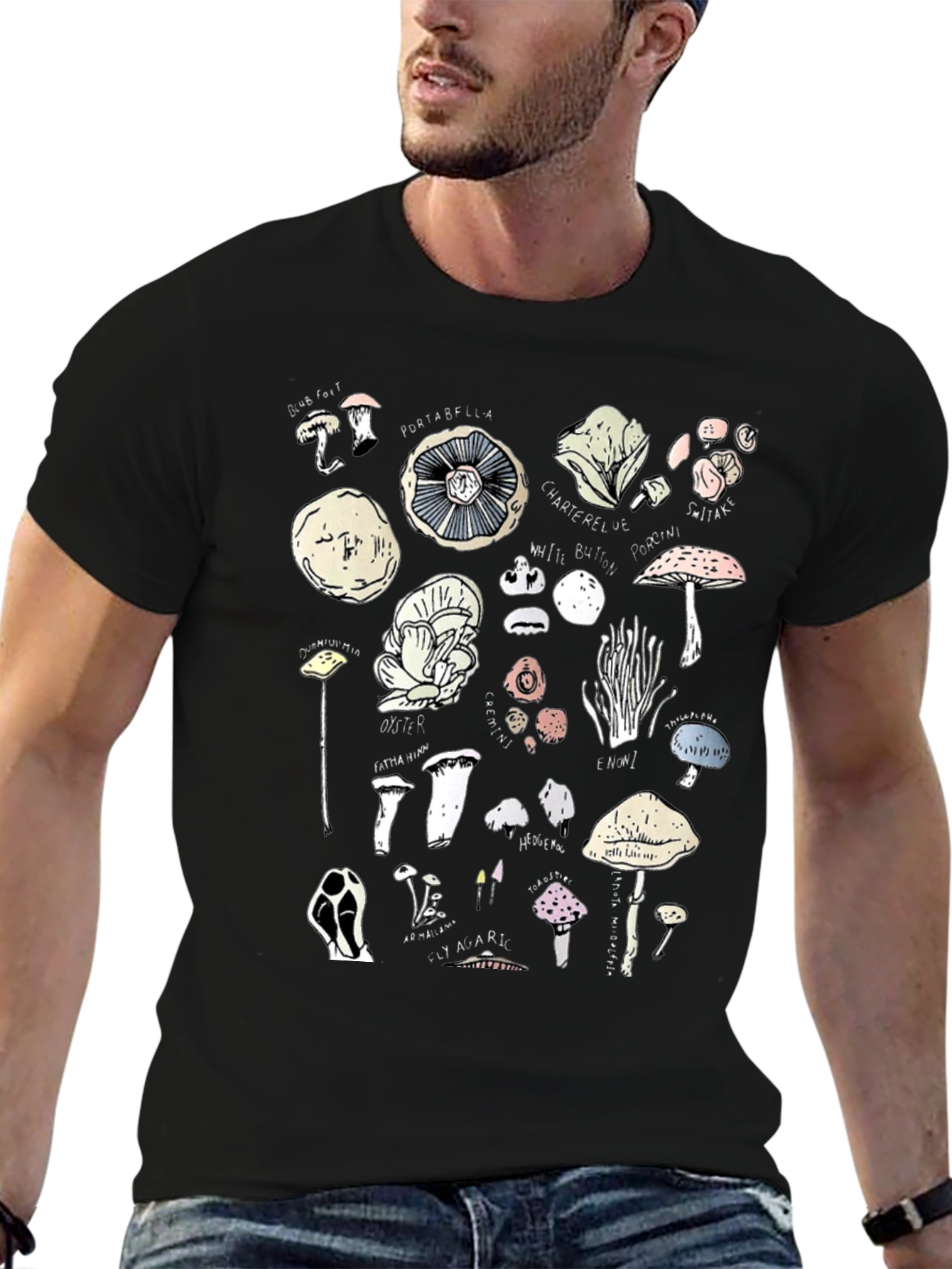 Mushroom Variety Graphic T-Shirt - Unisex