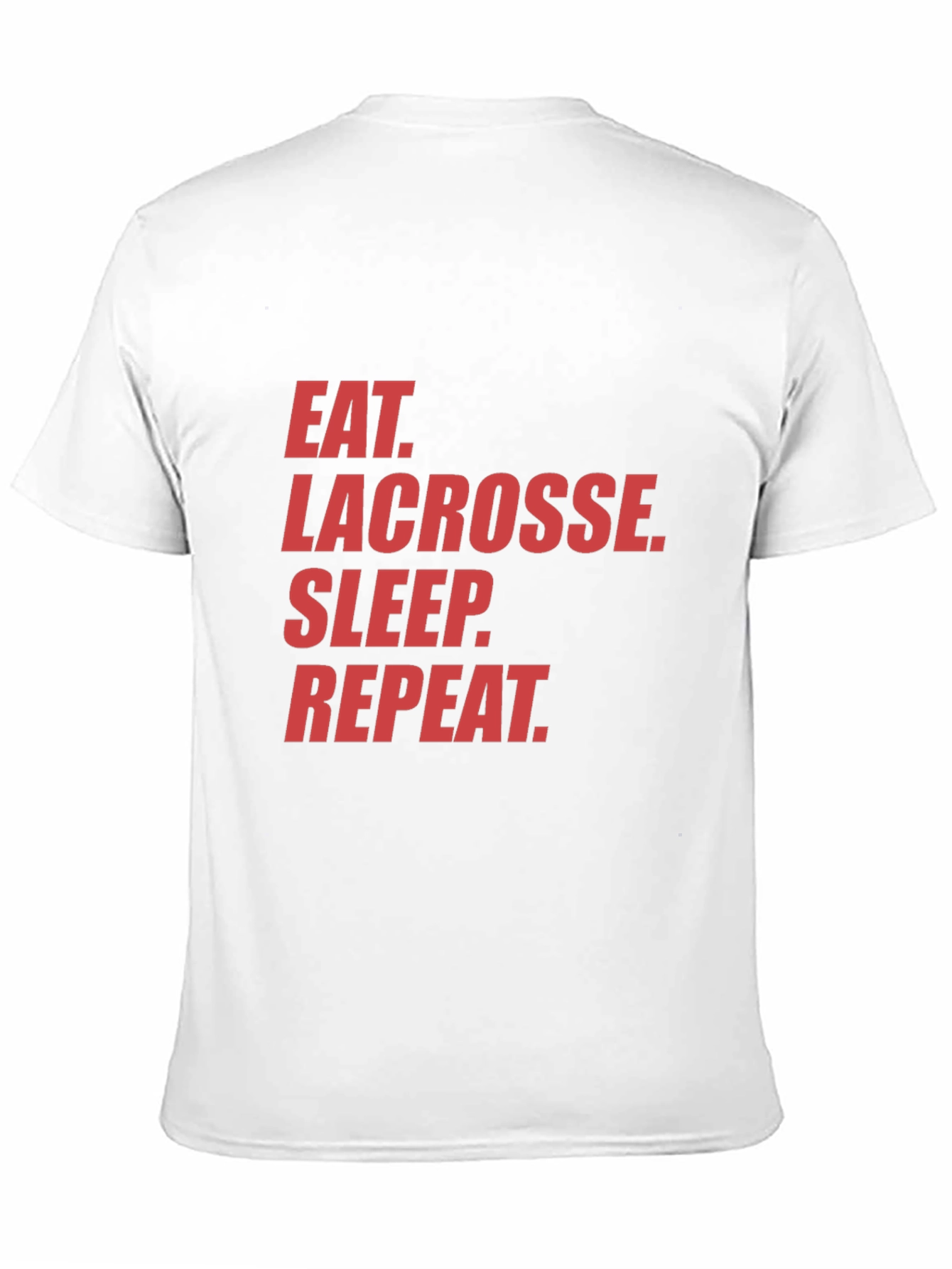 Eat Lacrosse Sleep Repeat Black Graphic Tee