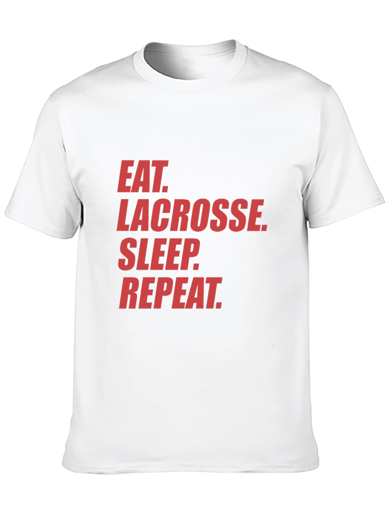 Eat Lacrosse Sleep Repeat Black Graphic Tee