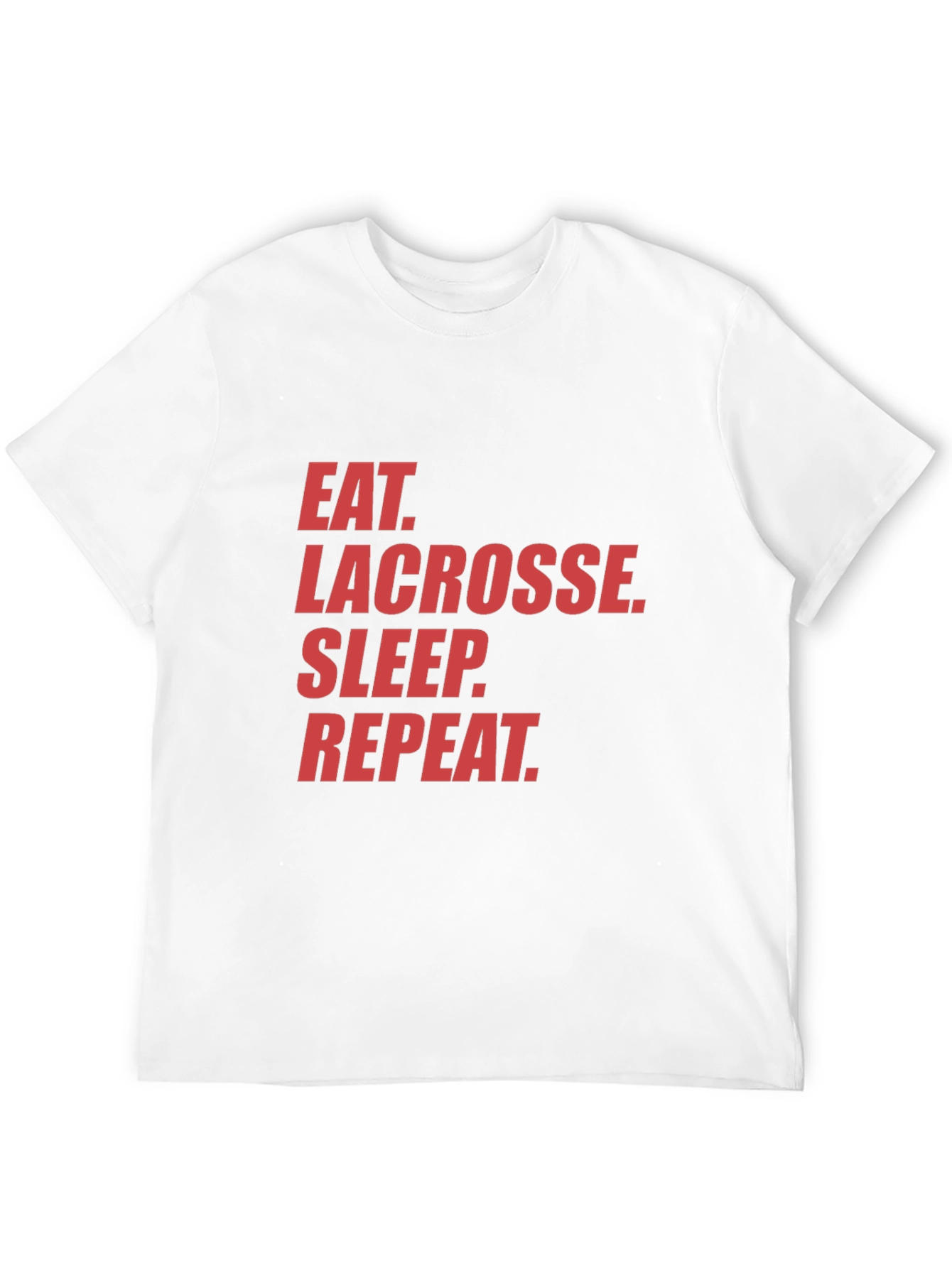Eat Lacrosse Sleep Repeat Black Graphic Tee