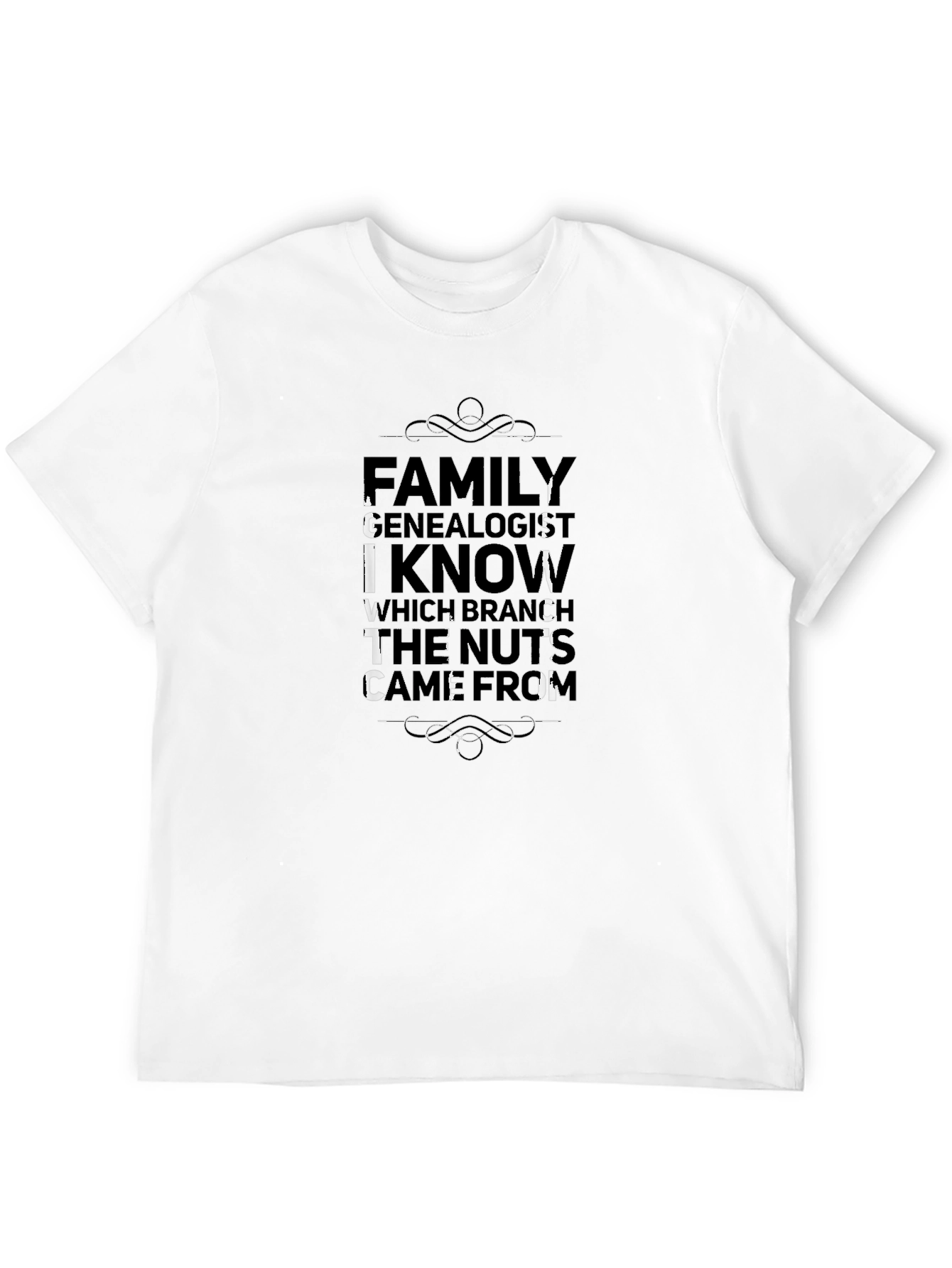 Family Genealogist Funny Black T-Shirt
