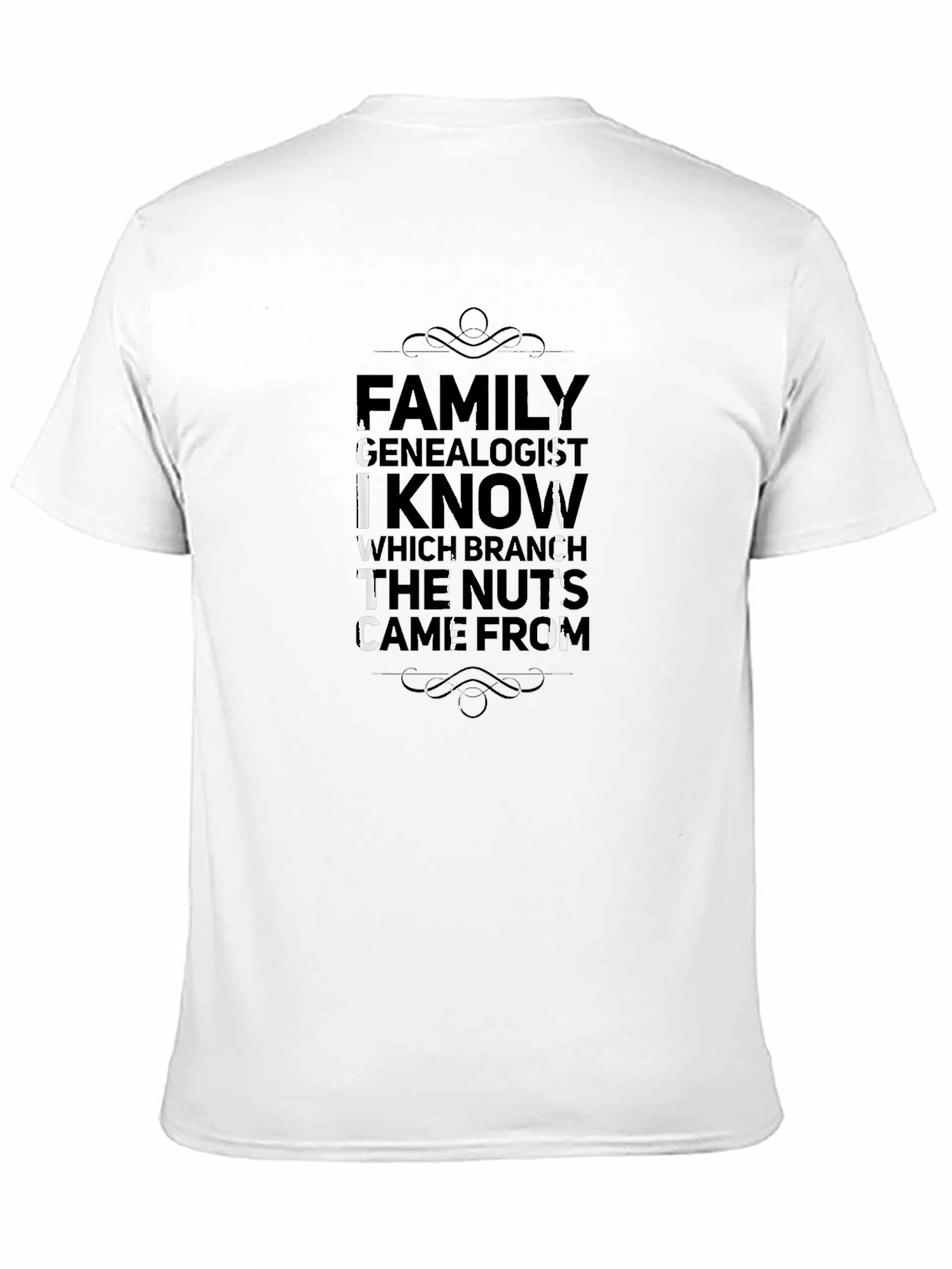 Family Genealogist Funny Black T-Shirt
