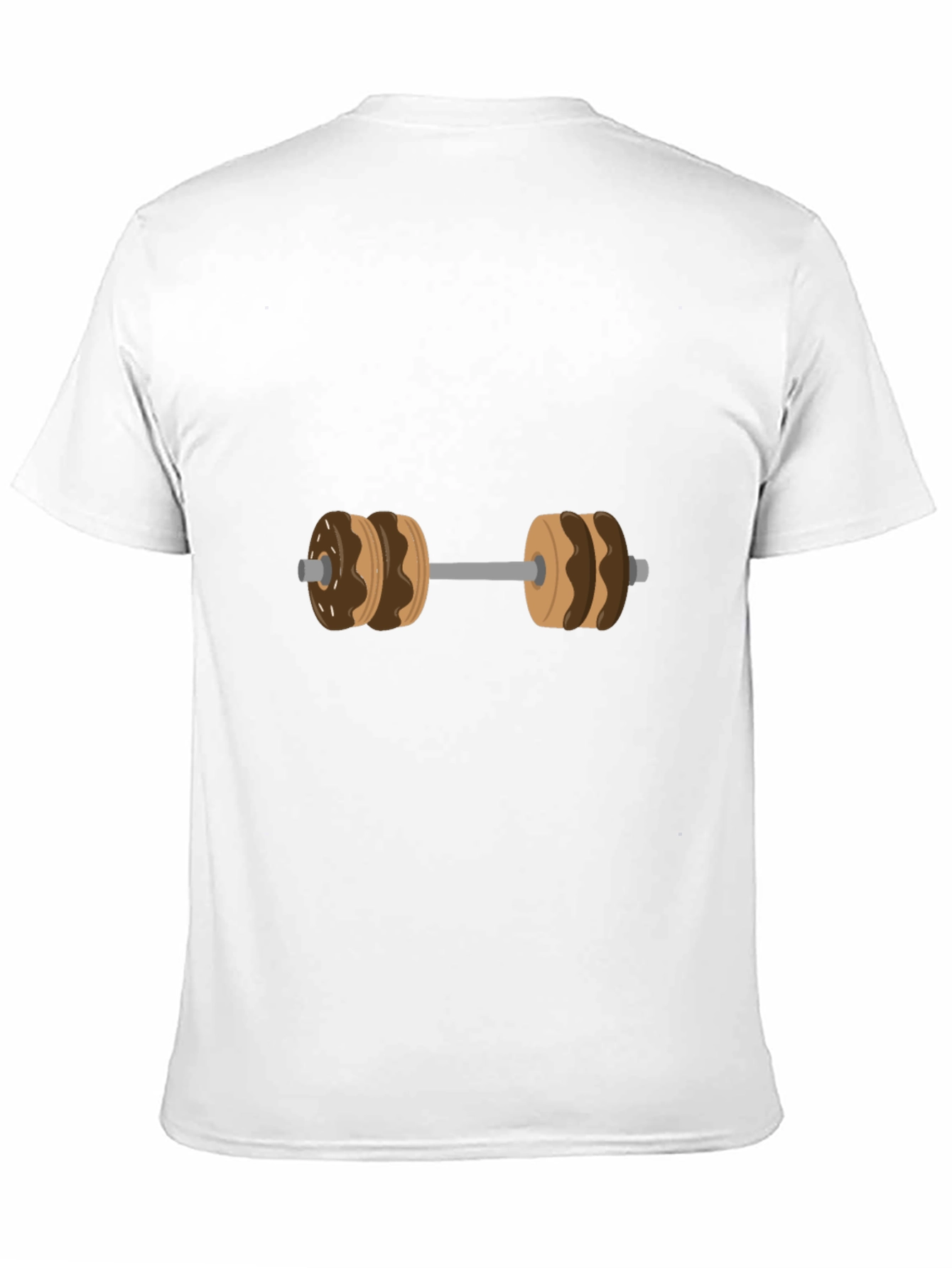 Donut Dumbbell Graphic Tee - Funny Workout Shirt